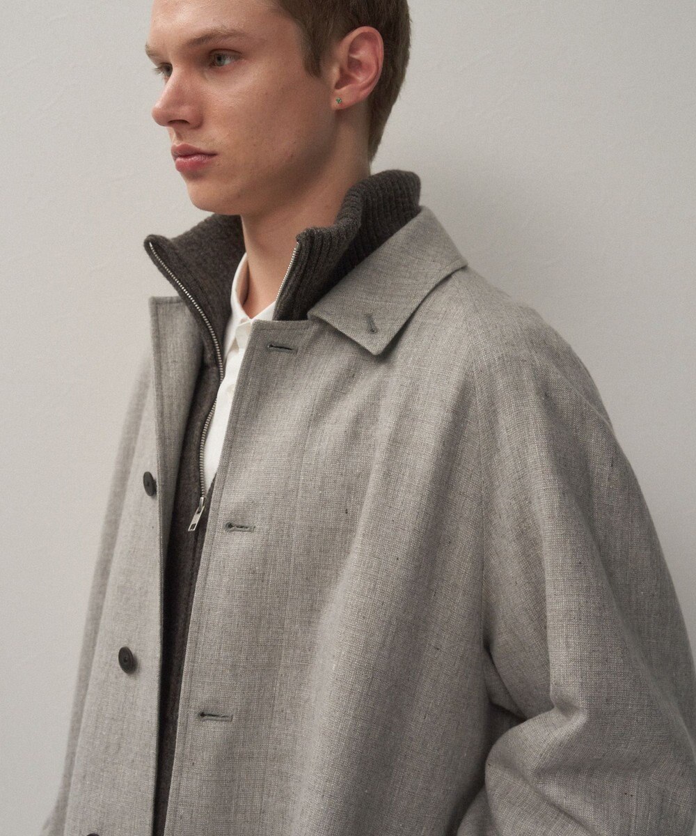 ATON LINEN WOOL TWILL | バルマカーンコート - UNISEX 