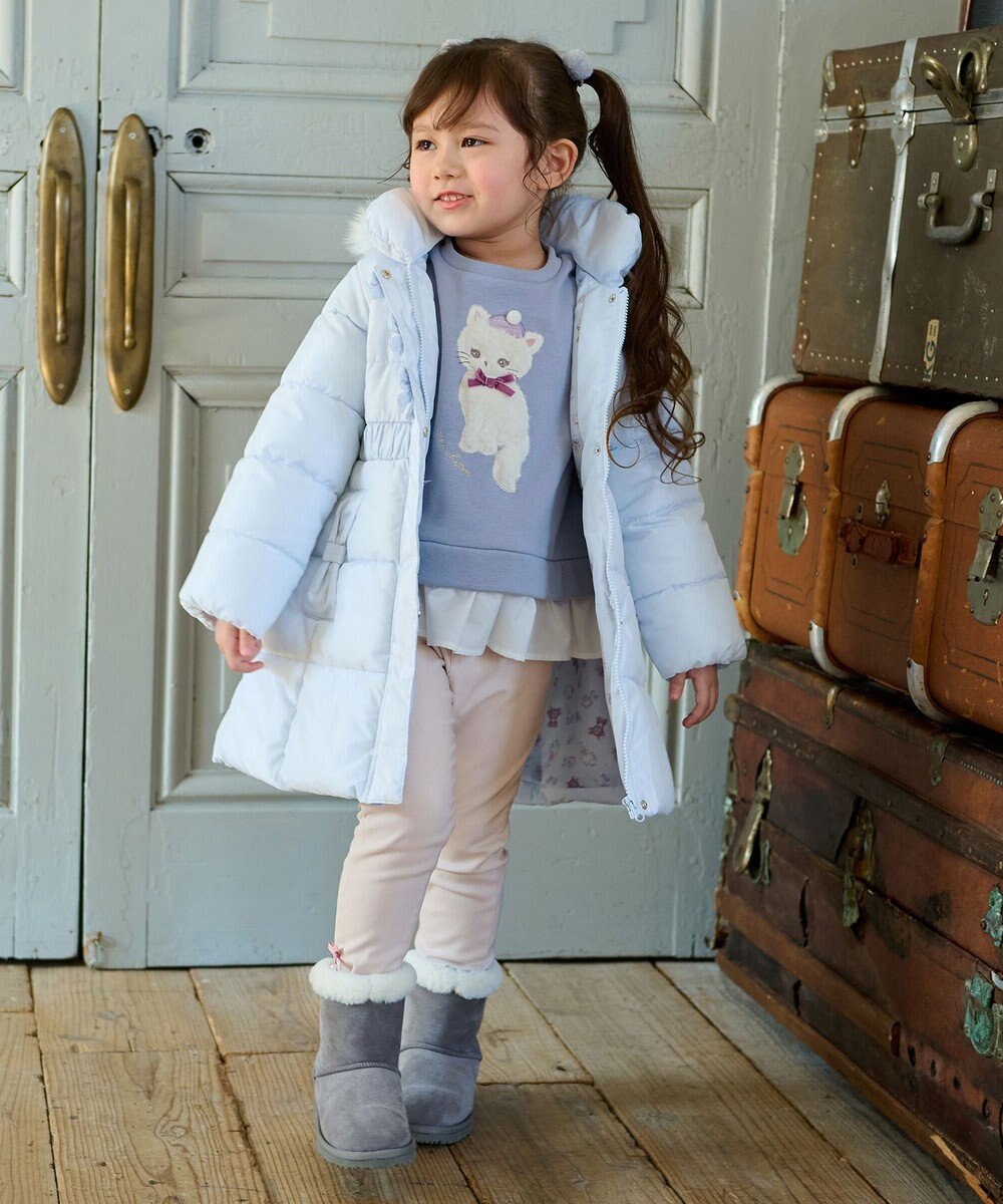 ANY KIDS 【洗濯機OK】中綿Aラインロングコート 