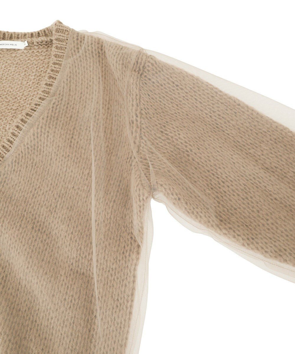 AMERICAN HOLIC チュールレイヤードカーディガン 