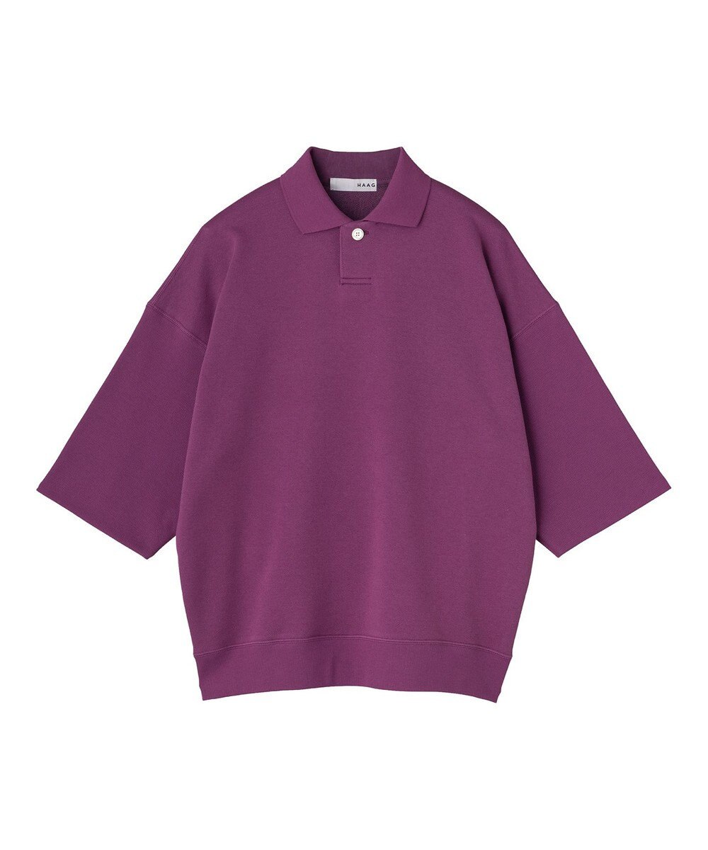HAAG スマイルコットン HALF SLEEVE SWEAT POLO SHIRTS ポロシャツ 