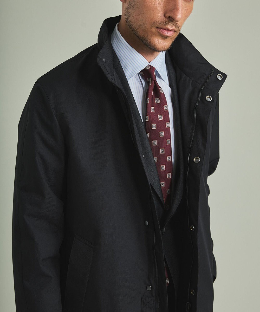 GOTAIRIKU 【防水/軽量/シワになりにくい】ラスタードビーメモリーラミネーションコート_スタンドカラー(24年モデル) 