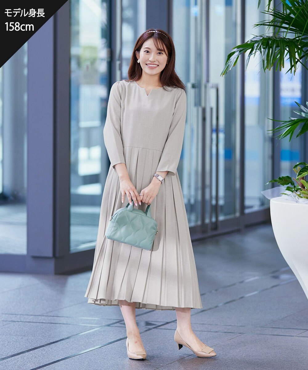 Tiaclasse 【洗える】プリーツワンピース 