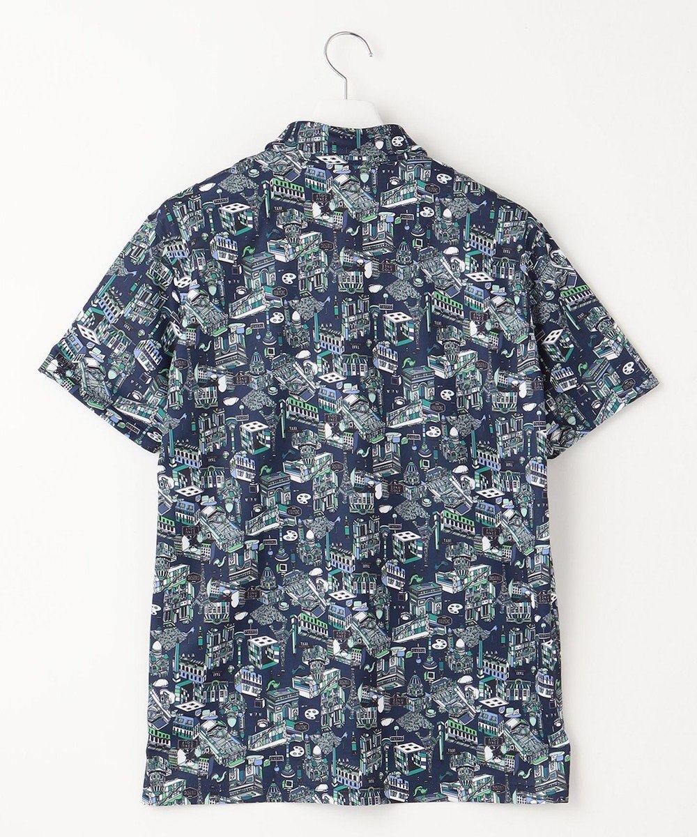 23区GOLF 【MEN】【吸水速乾/UVカット】パリマップ総柄ポロシャツ 