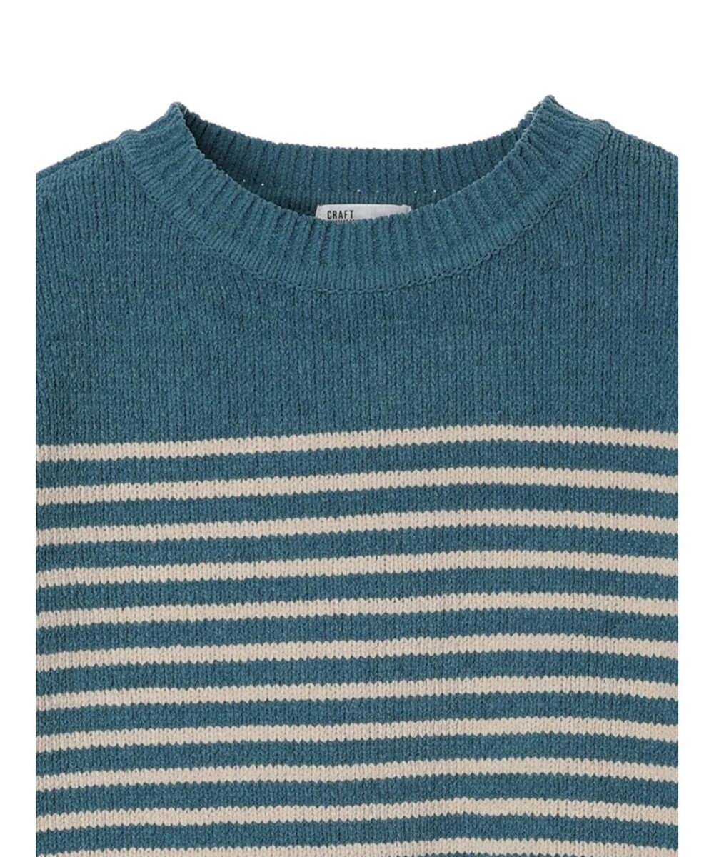 CRAFT STANDARD BOUTIQUE 洗えるモールニットボーダープルオーバー 