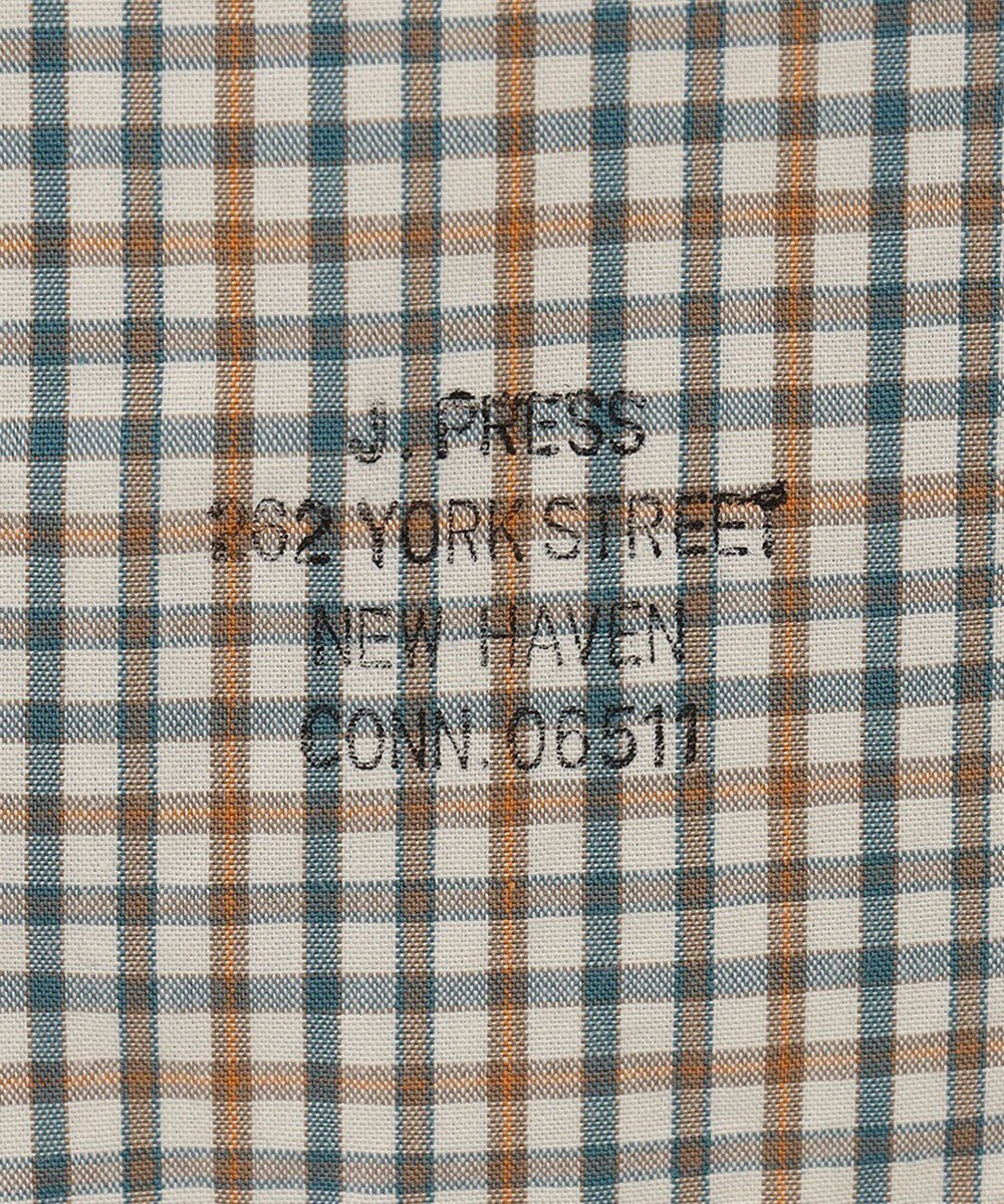 J.PRESS MEN 【WEB限定】ポプリンチェック J刺繍 シャツ/B.D 