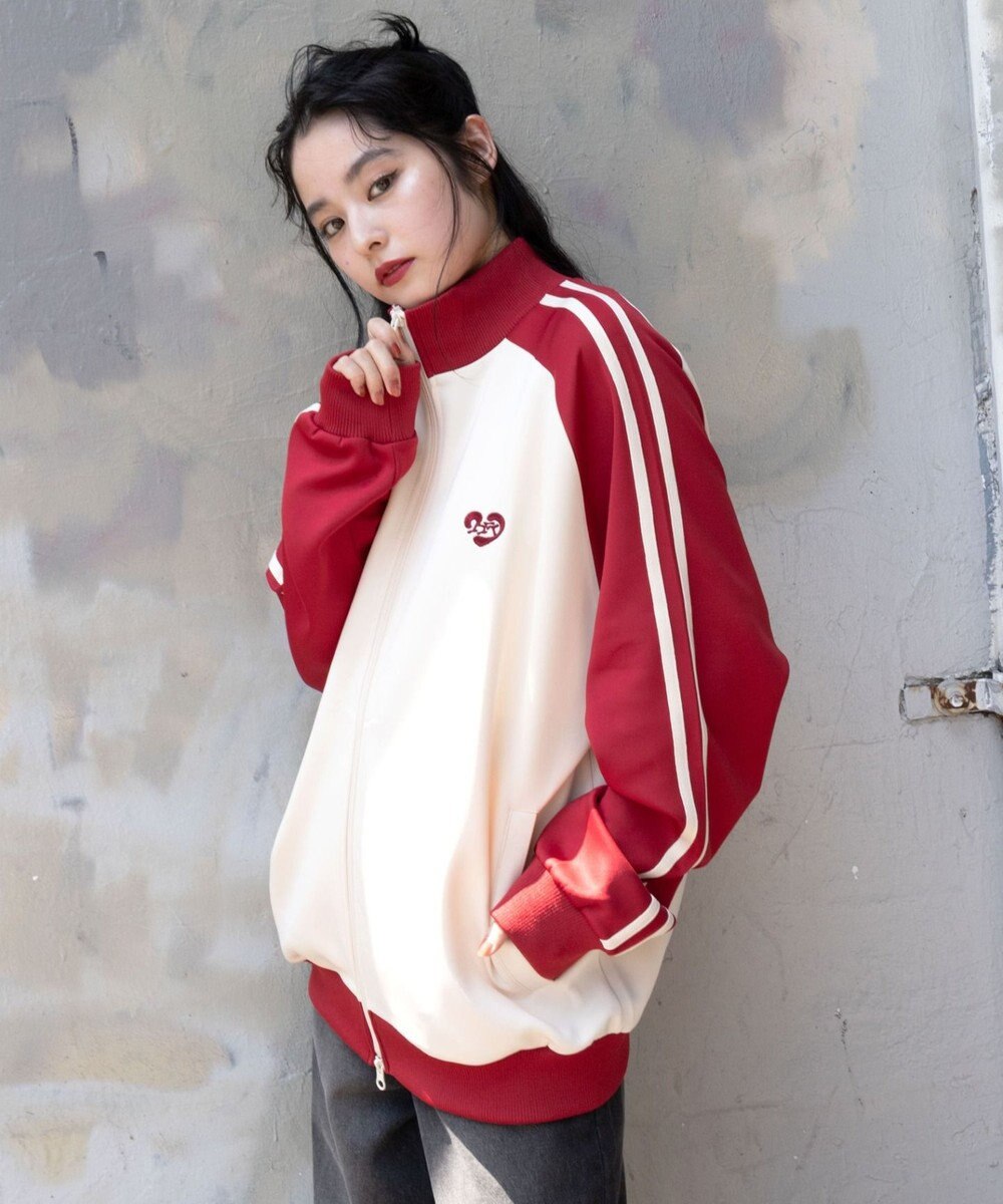 WEGO 【ユニセックスITEM/MLサイズ展開】ラグランライントラックジャケット 