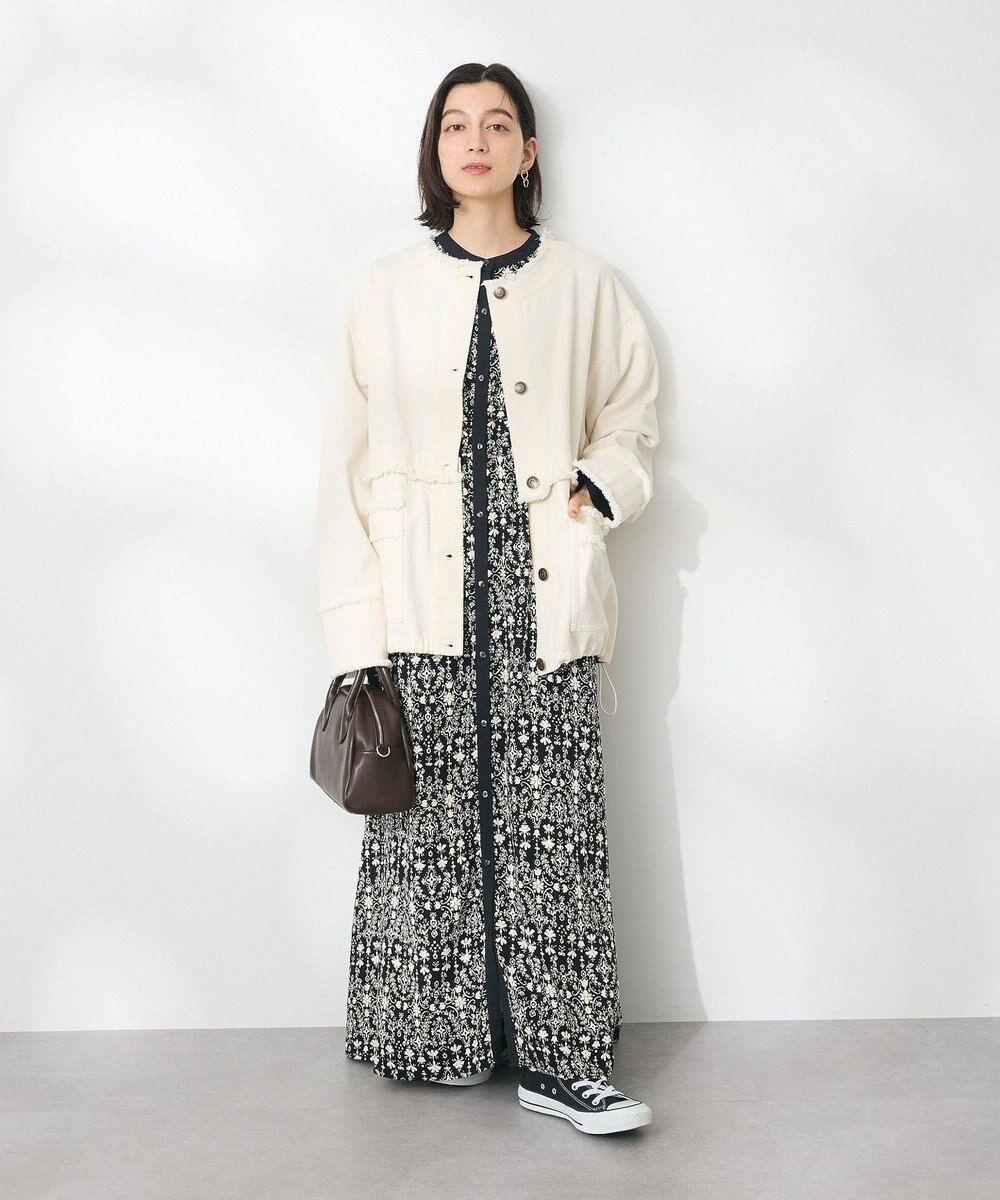 CRAFT STANDARD BOUTIQUE 総柄バイカラーワンピース 