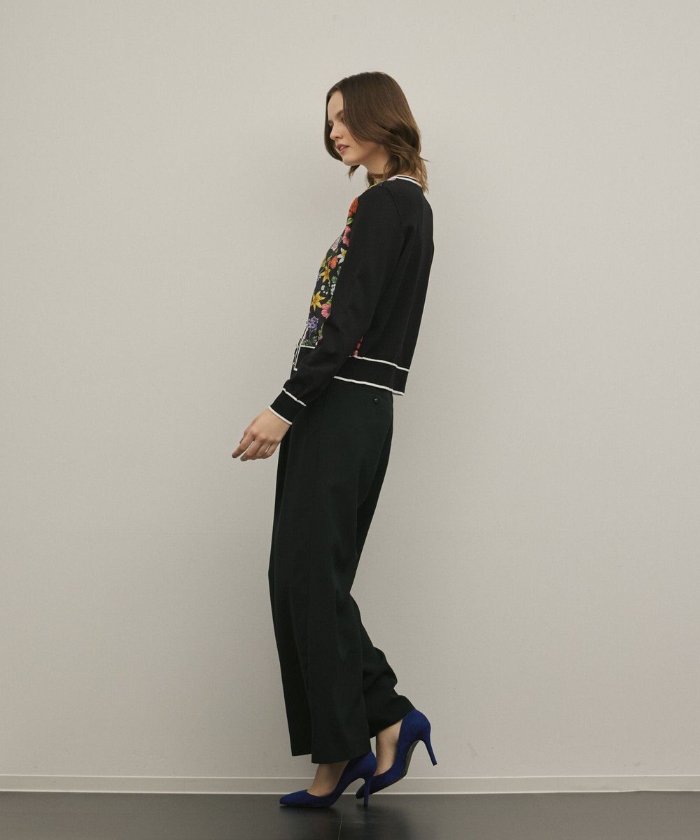 GRACE CONTINENTAL フラワープリントニットカーディガン 