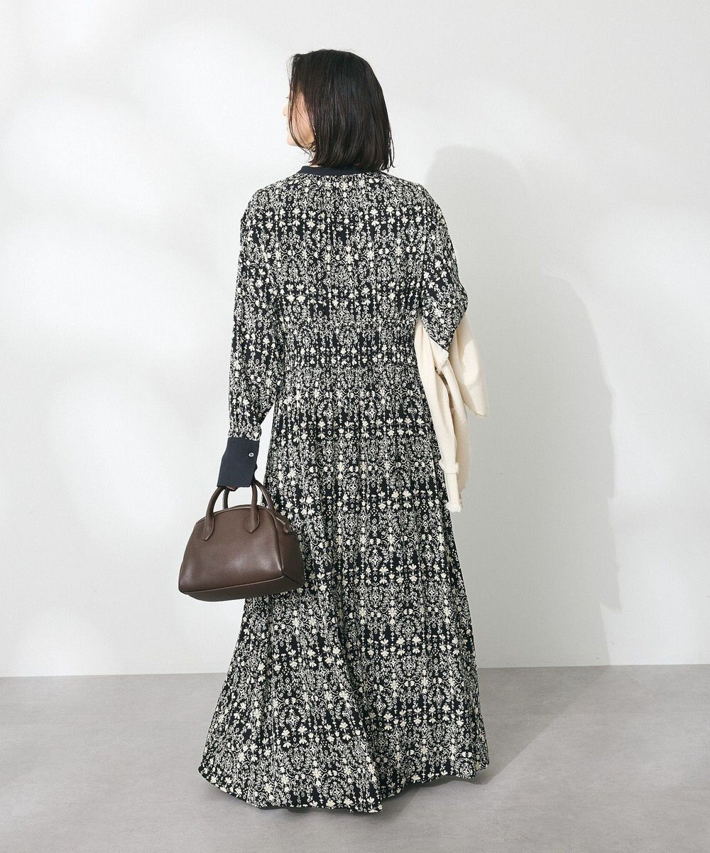 CRAFT STANDARD BOUTIQUE 総柄バイカラーワンピース 