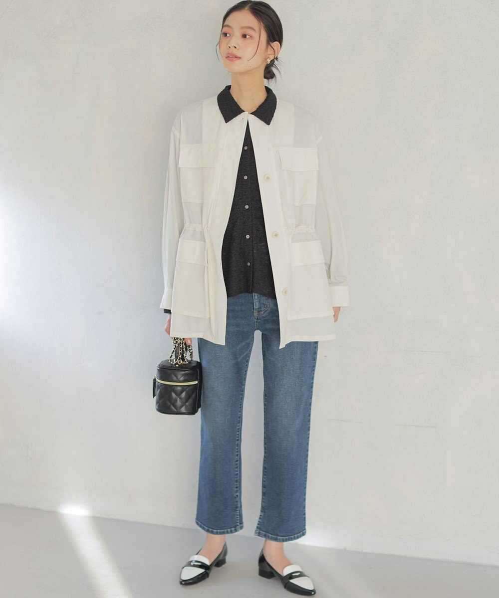 組曲 【WEB限定】フラワーチュールブラウスライク カットソー 