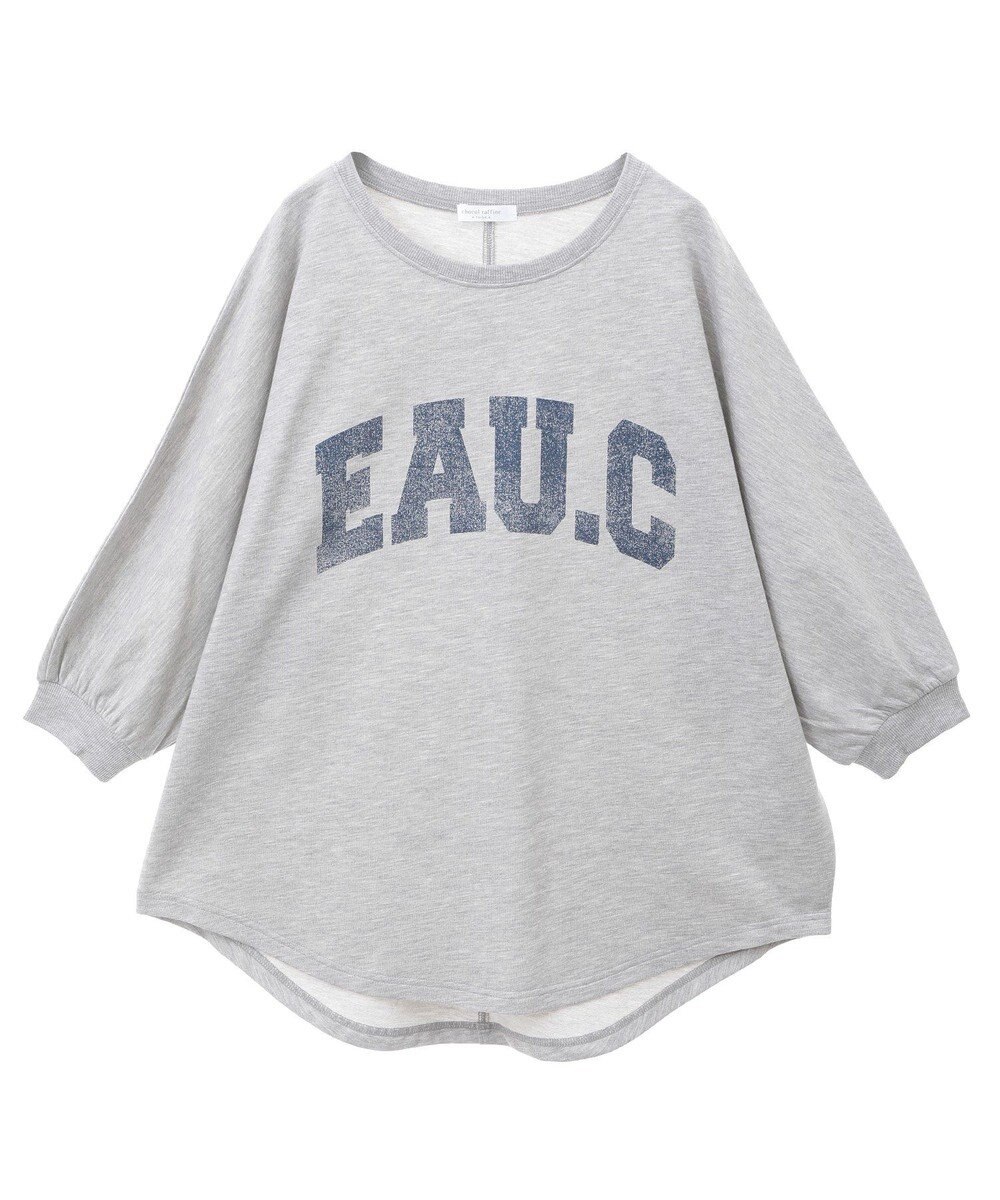 Green Parks ７分袖ミニ裏毛ドルマンロゴプルオーバー 