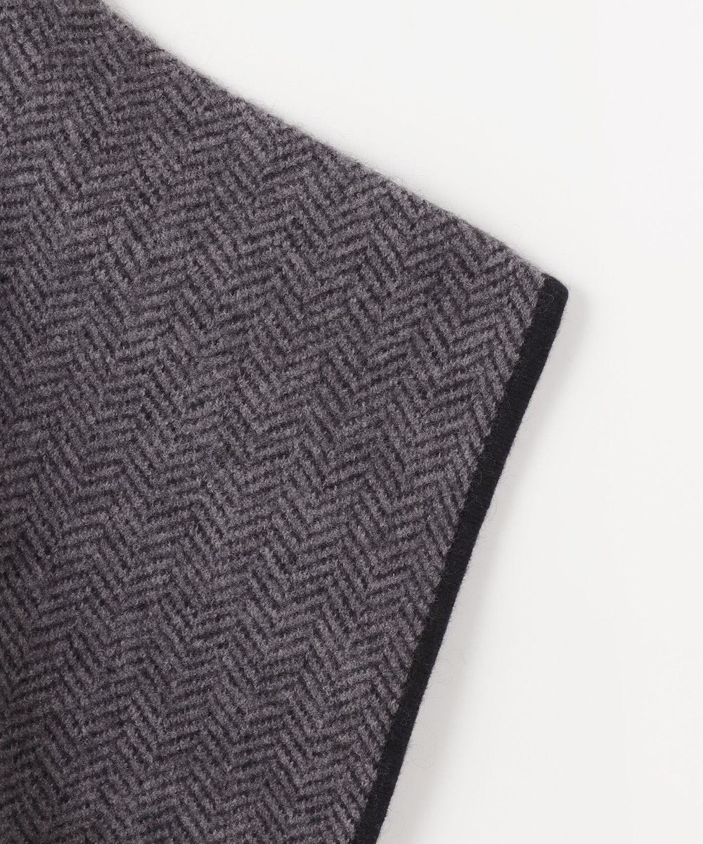 自由区 ヘリンボーン ポンチョ 