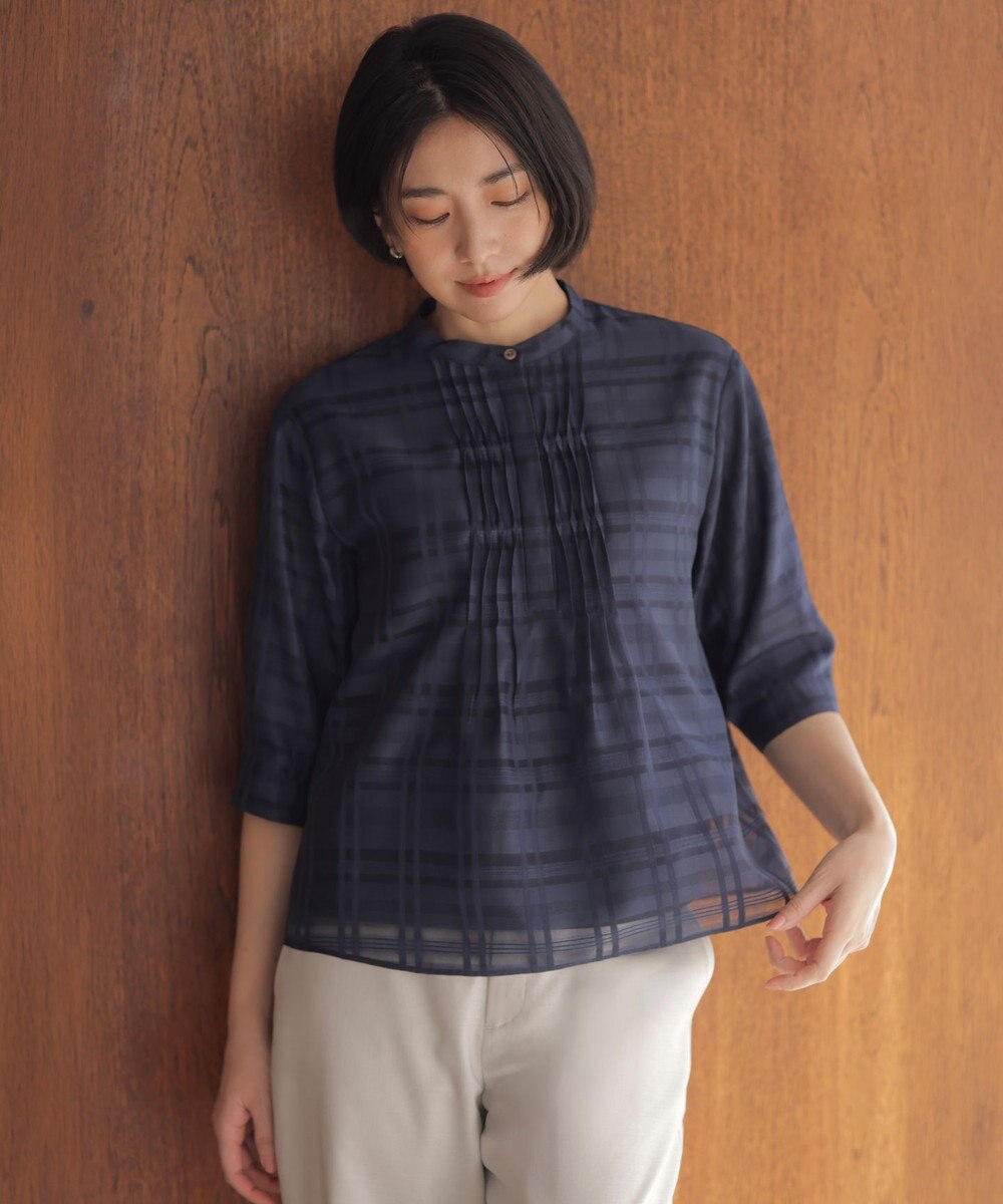 J.PRESS LADIES L シアーチェック カットソー 