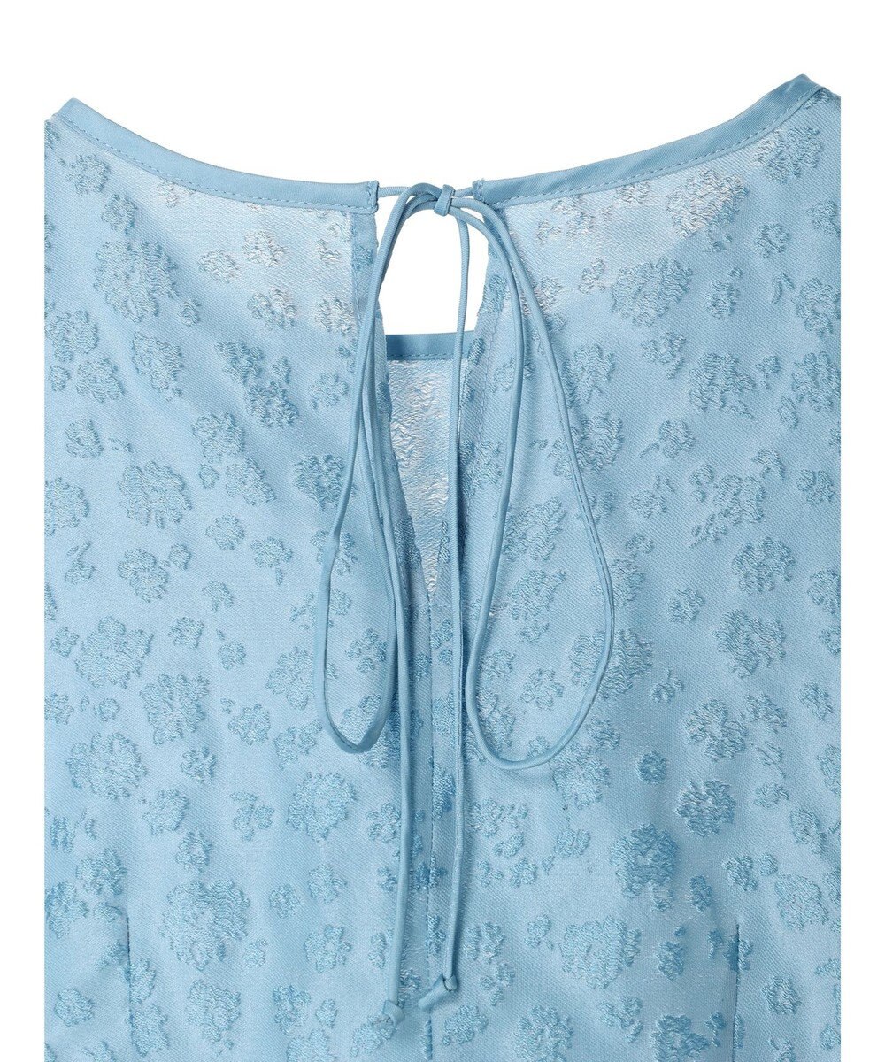 Green Parks パフスリーブジャガードペプラムブラウス 