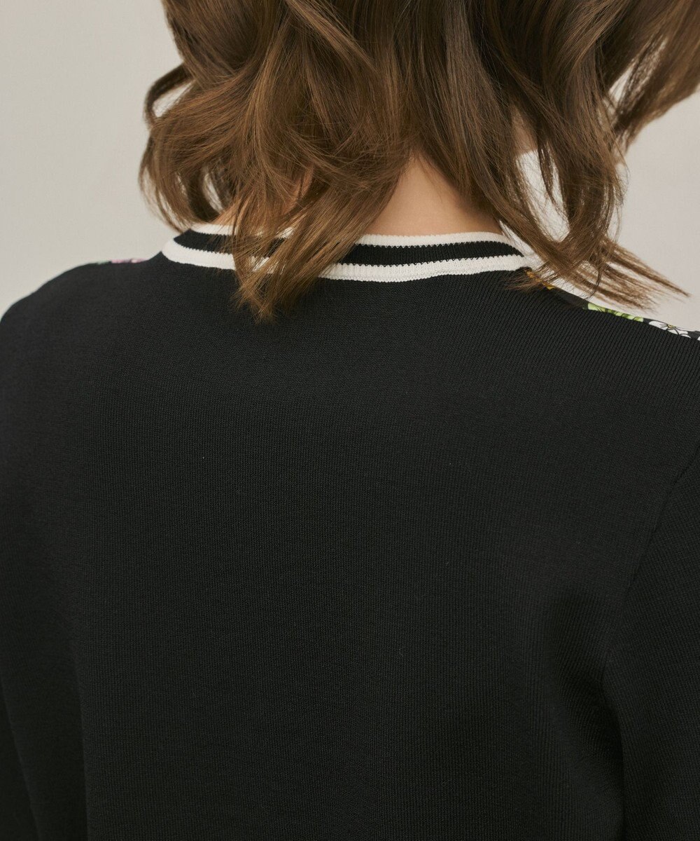 GRACE CONTINENTAL フラワープリントニットカーディガン 