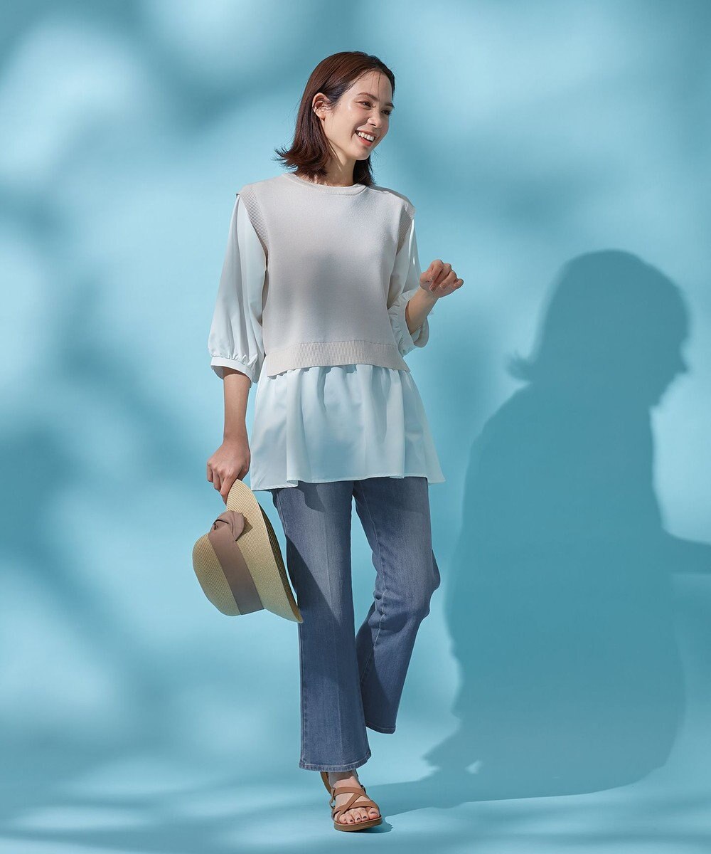 ANY 【洗濯機可/ストレッチ】デニムフレアパンツ 