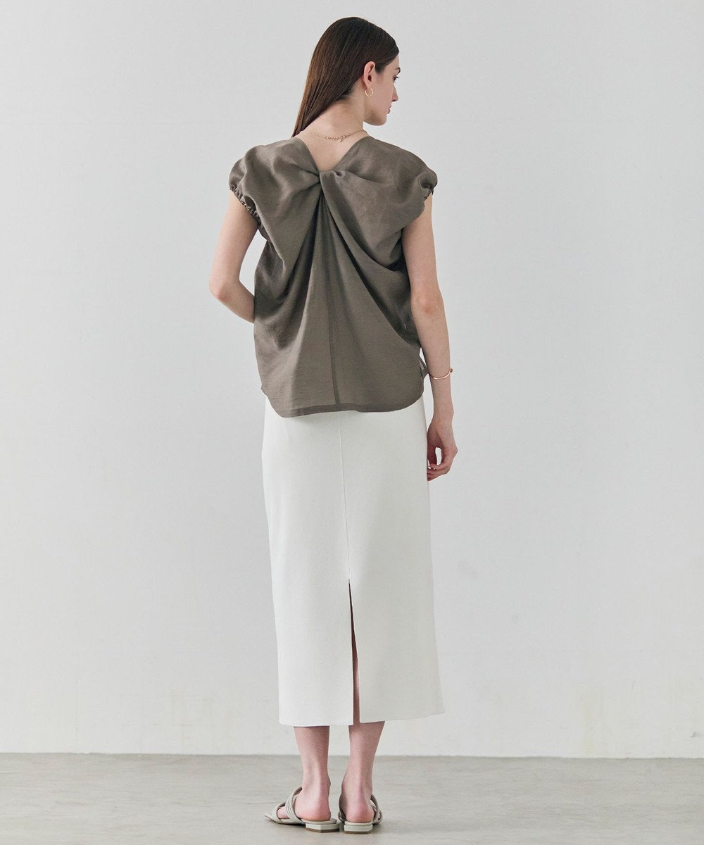 BEIGE， ZEOLITE / バックツイスト コンビトップス 