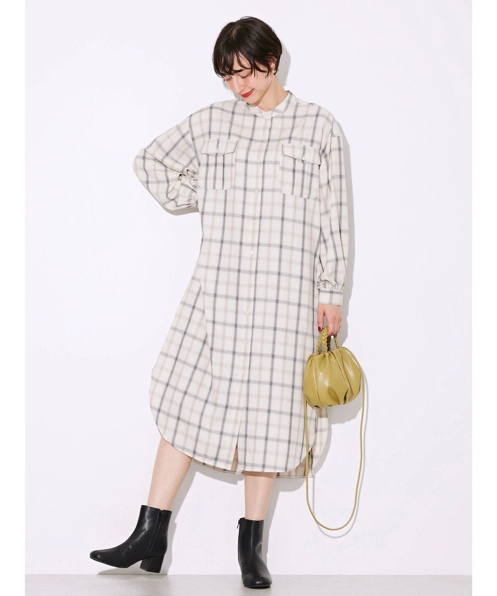 AMERICAN HOLIC イージーケアＷポケットシャツワンピース 