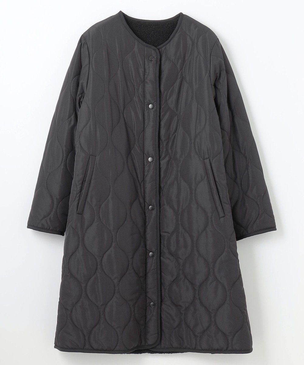 ANY L 【マフラー付き】キルトリバーシブルコート 