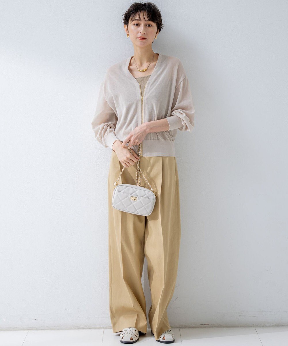 23区 【洗える】ライトシアーニット ブルゾン 