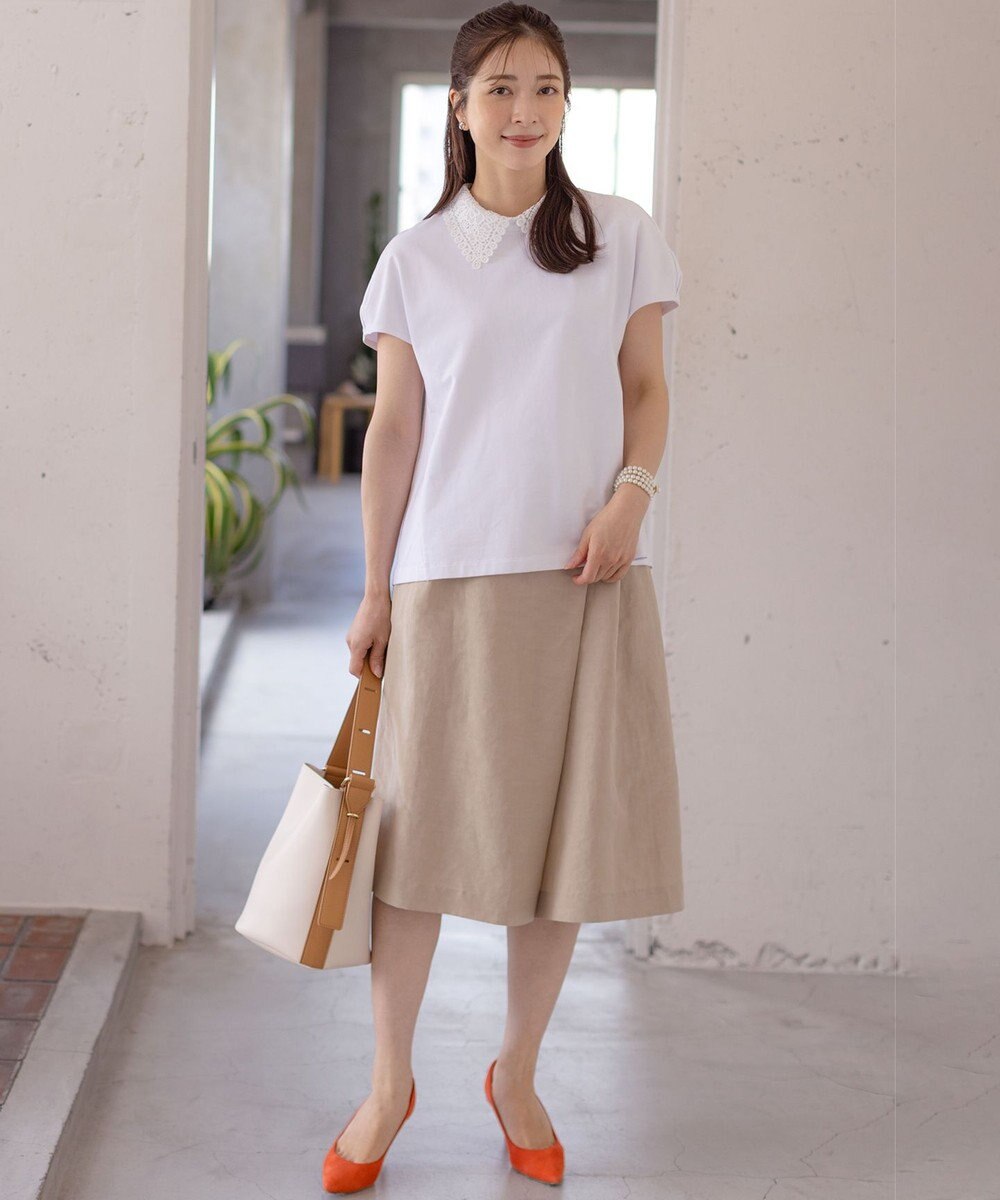 組曲 S 【2WAY】レース襟フレンチテリー カットソー 