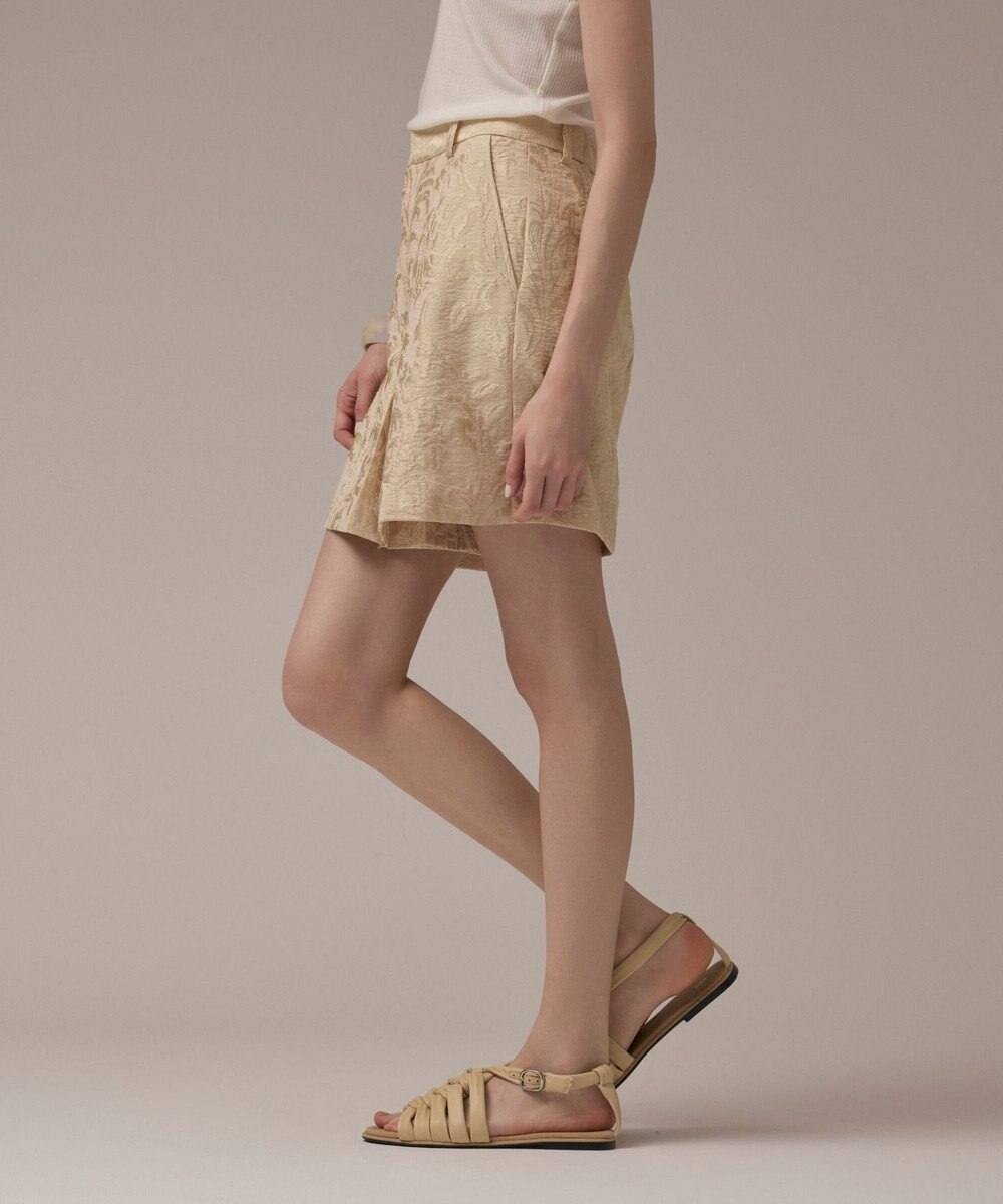 GRACE CONTINENTAL リーフジャガードショートパンツ 