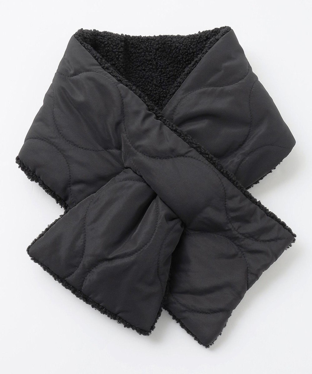 ANY L 【マフラー付き】キルトリバーシブルコート 