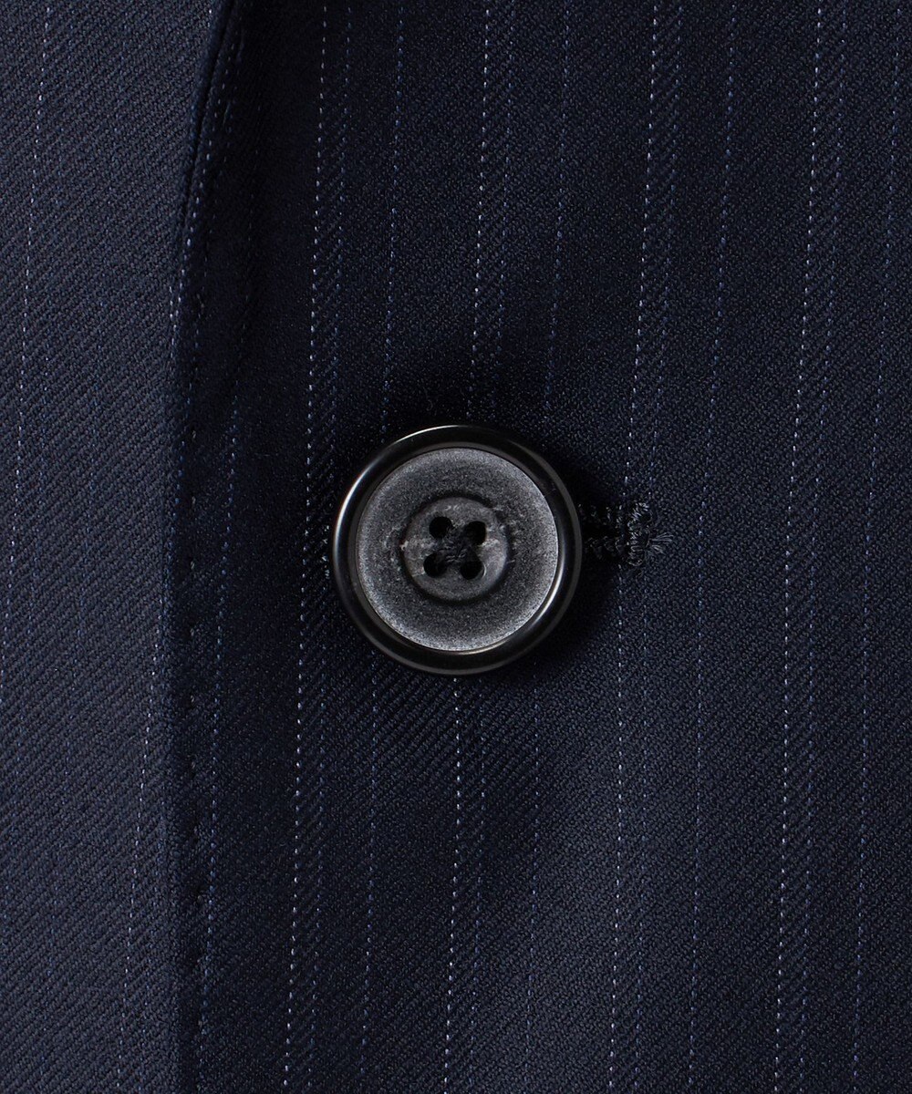 GOTAIRIKU シワになりにくい【御幸毛織/みゆきけおり】Superio160 スーツ_ネイビーストライプ 