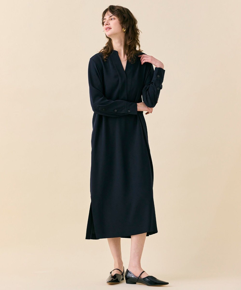 BEIGE， 【WEB限定・洗える】CELOSIA / クロスオーバーVネックワンピース 