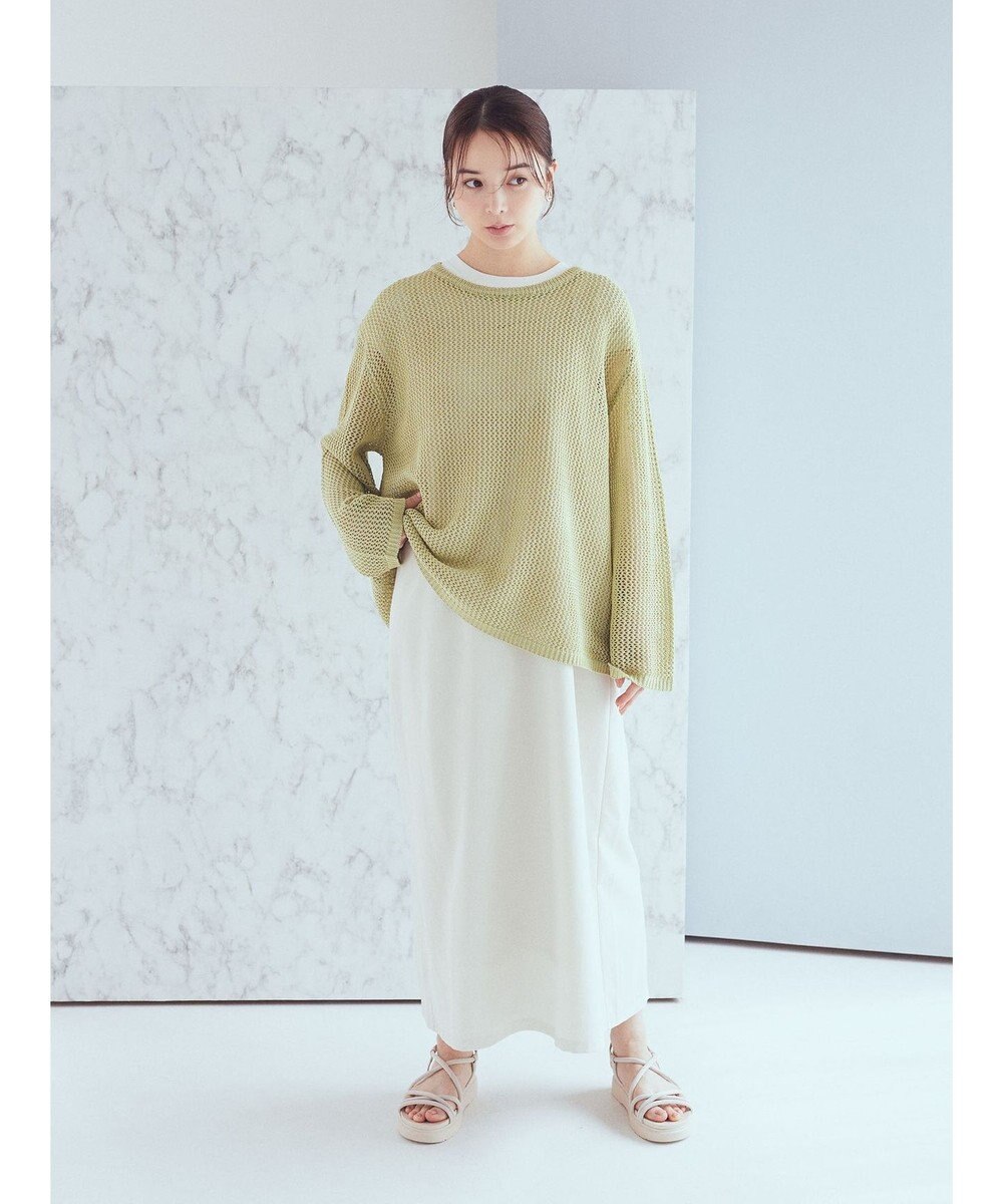 earth music&ecology ラメメッシュプルオーバー 