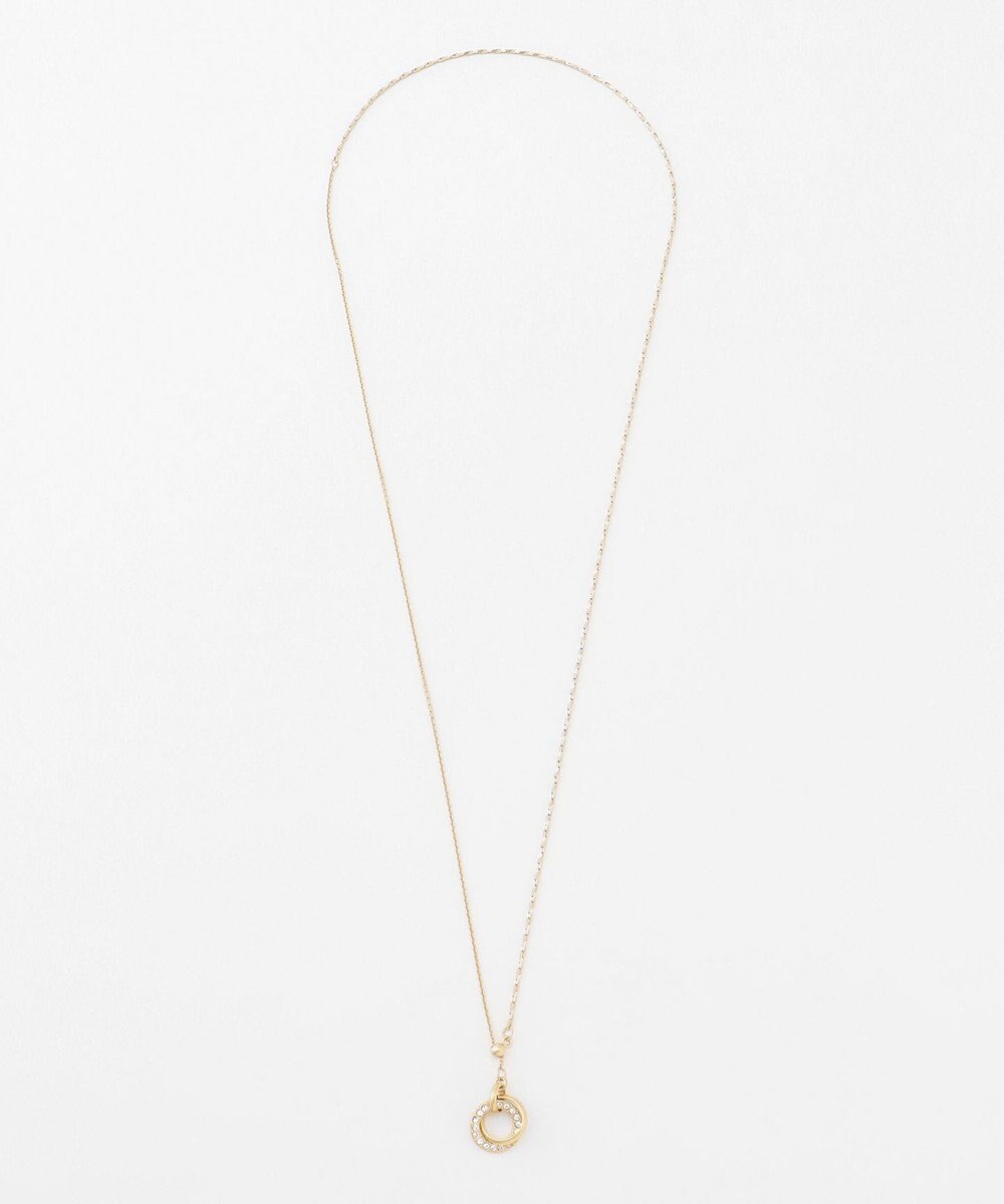 J.PRESS LADIES 3way ガラスリング ラリエット ネックレス 