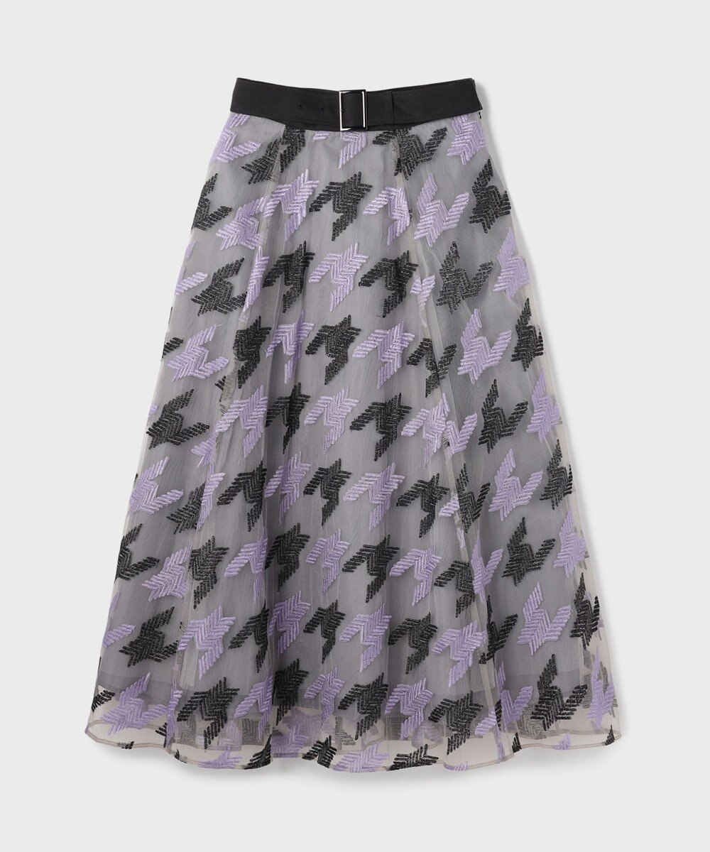 GRACE CONTINENTAL 千鳥刺繍チュールスカート 