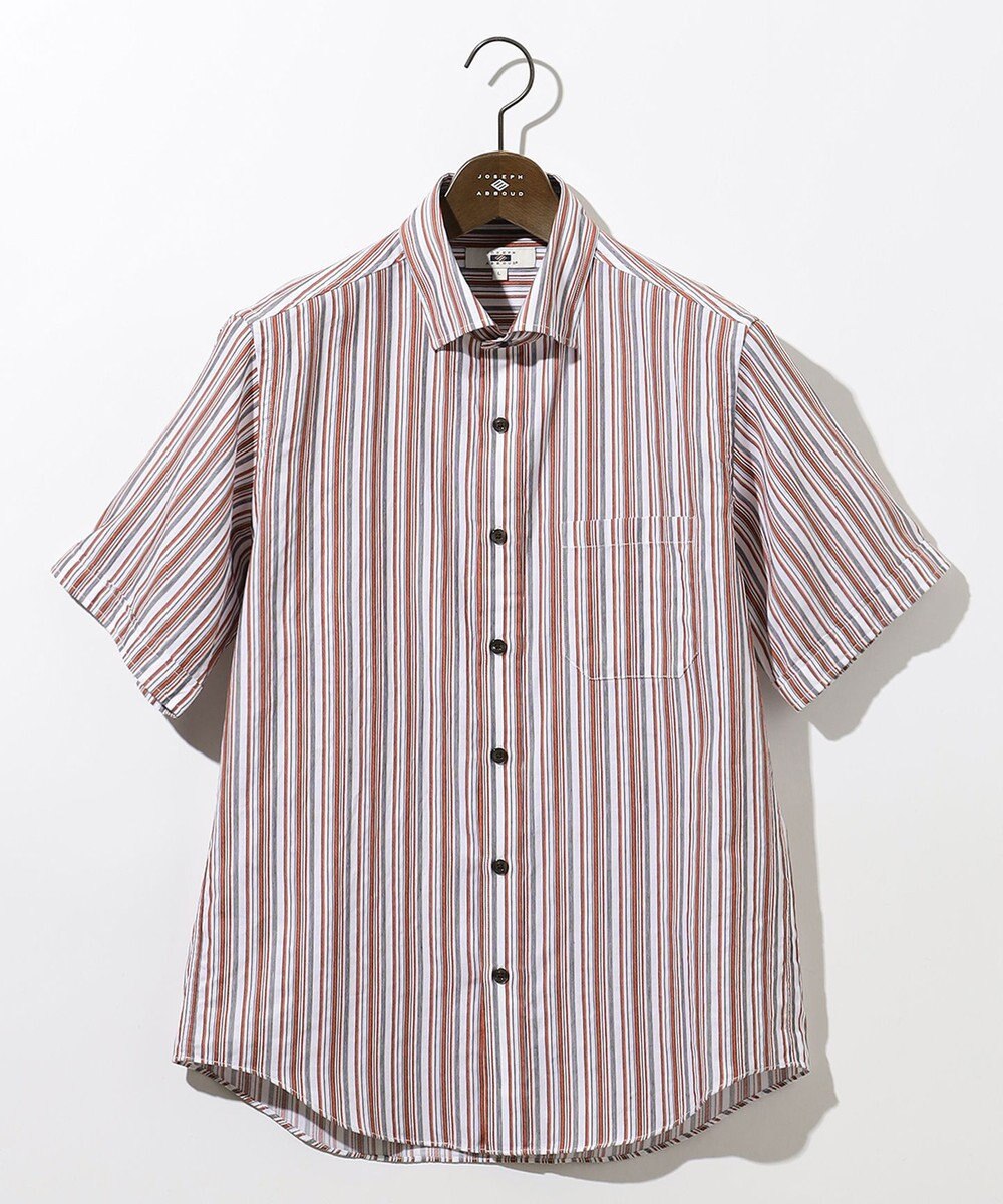 JOSEPH ABBOUD 【サステイナブル】ソアロンストライプ 半袖 シャツ 