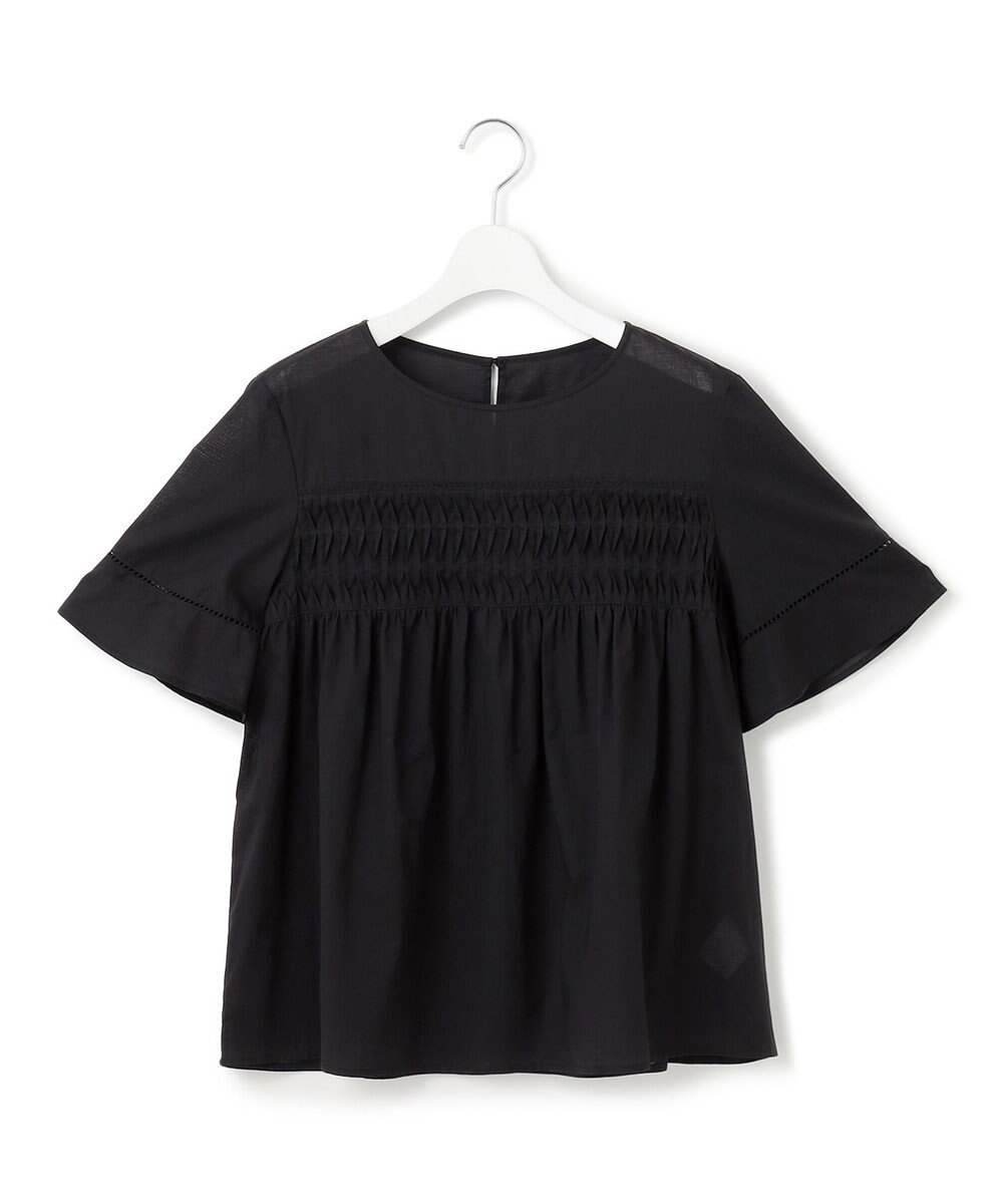 23区 【WEB&一部店舗限定】コットンローン ピンタック フレア ブラウス 