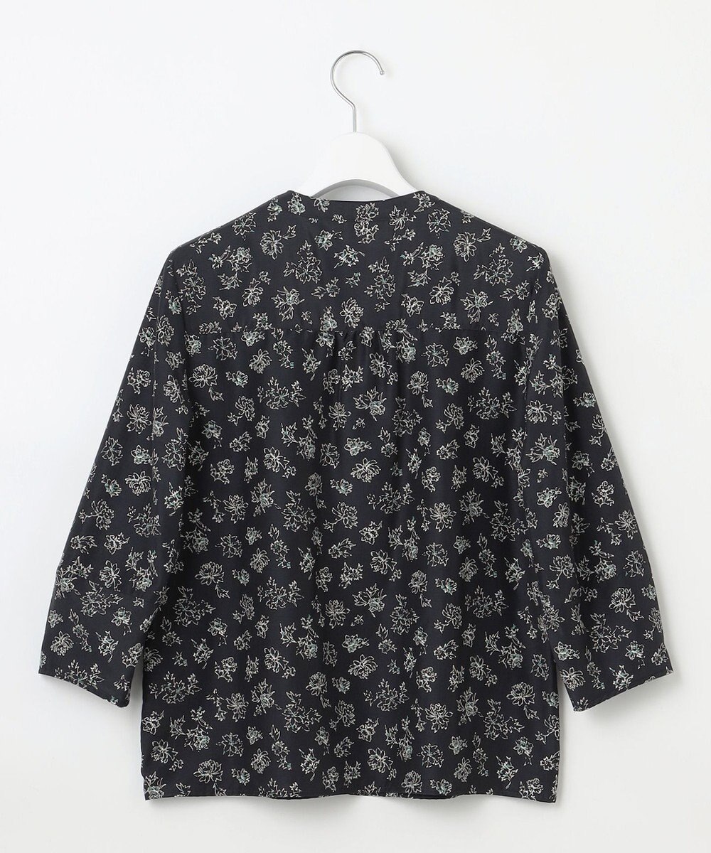 J.PRESS LADIES S 【洗える】ラインフラワープリント ブラウス 