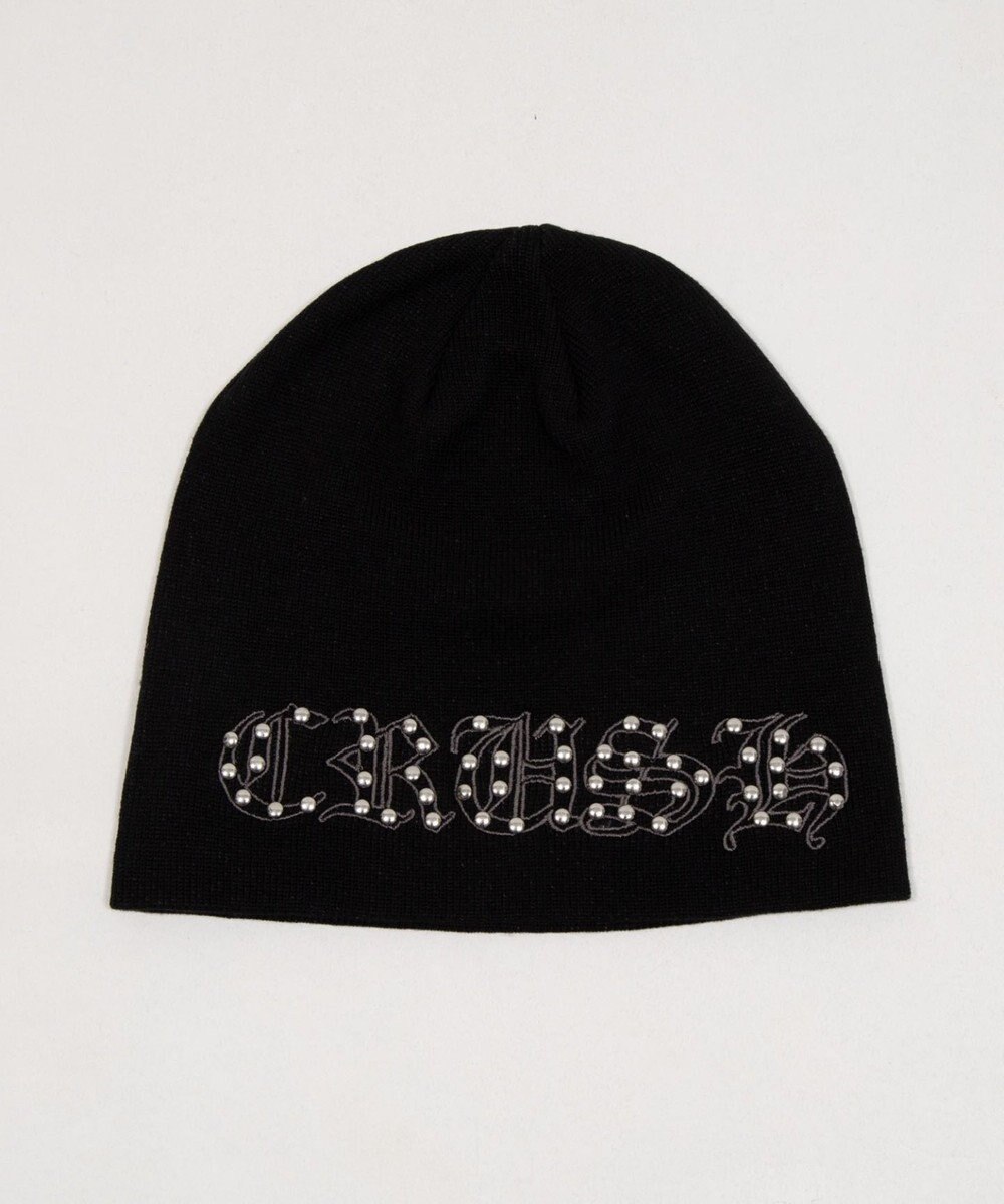 WEGO ロゴ刺繍スタッズビーニー 