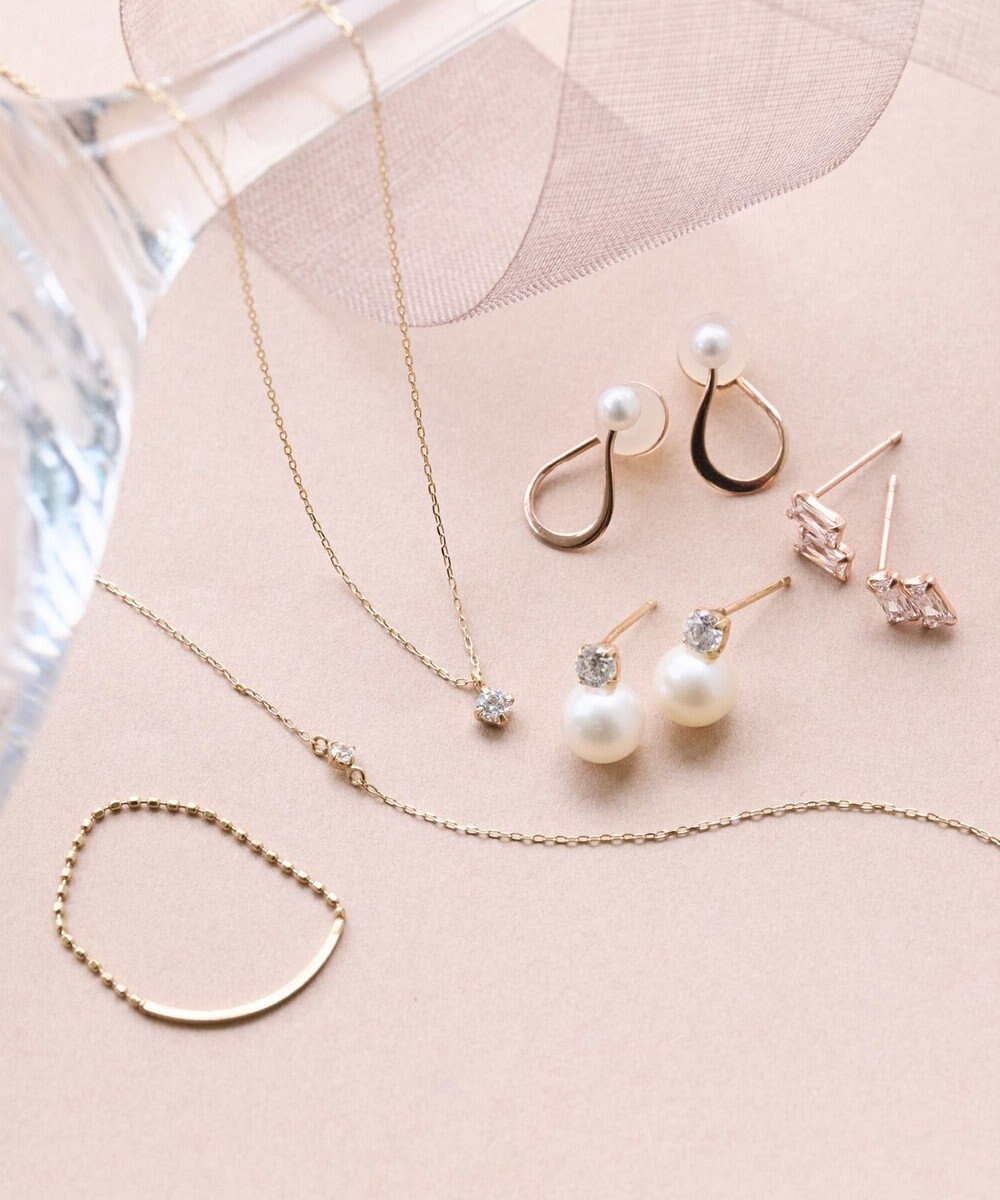 Phoebe 【K10】ツインバケットピアス　ローズゴールド 