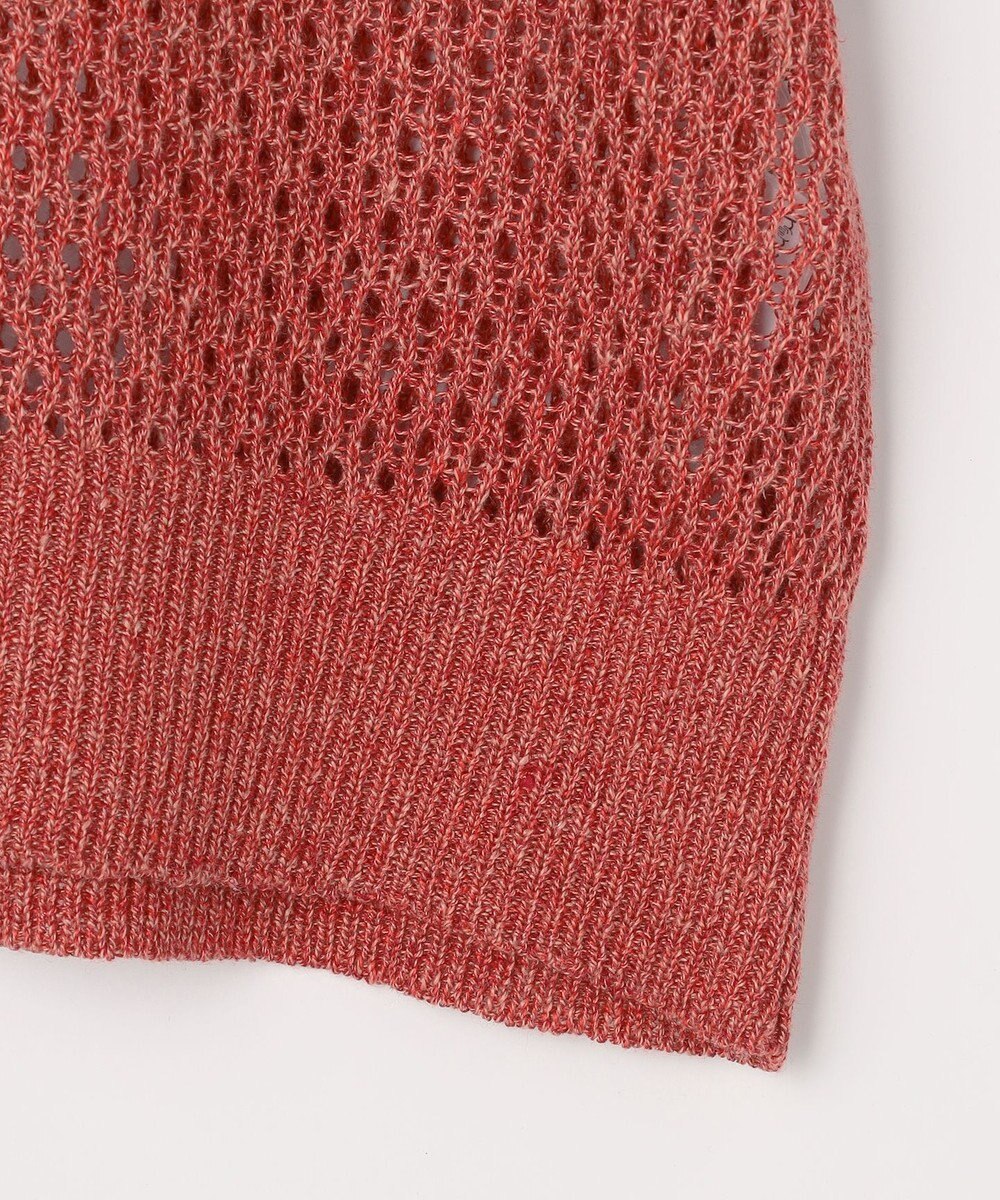 自由区 L リネンミドルゲージメッシュ ニット 