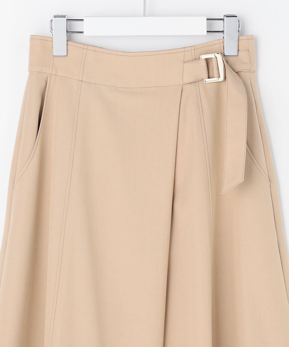 ANY SIS シャンブレーベルティッド スカート 