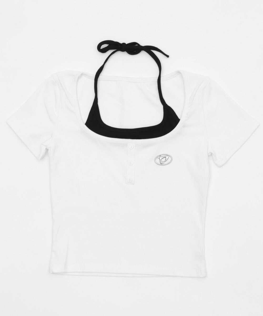 WEGO メタルパッチレイヤードピチTOP 