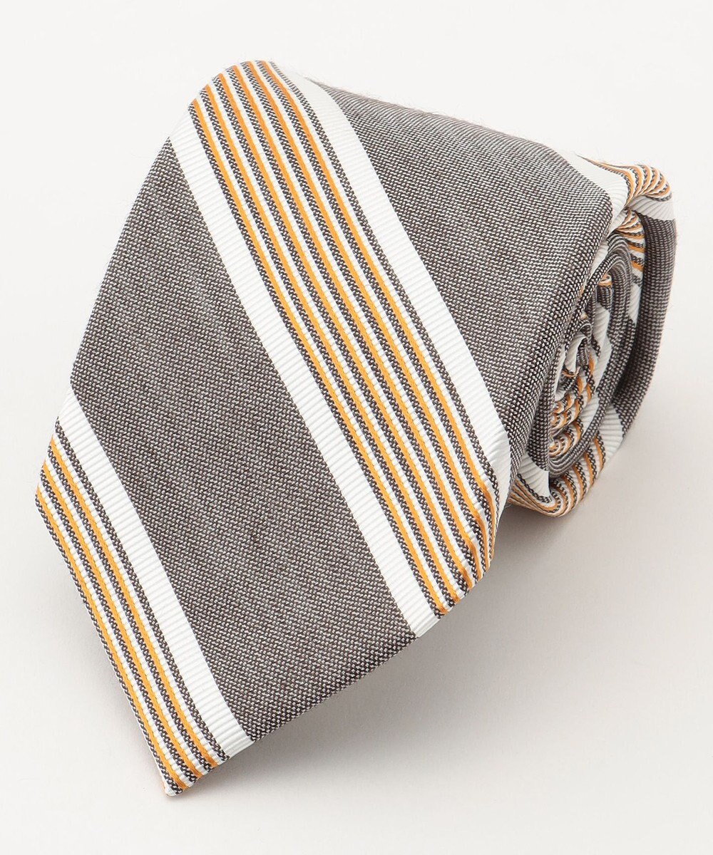 J.PRESS MEN 【LINEN MIX COLLECTION】 レジメンタル ネクタイ 