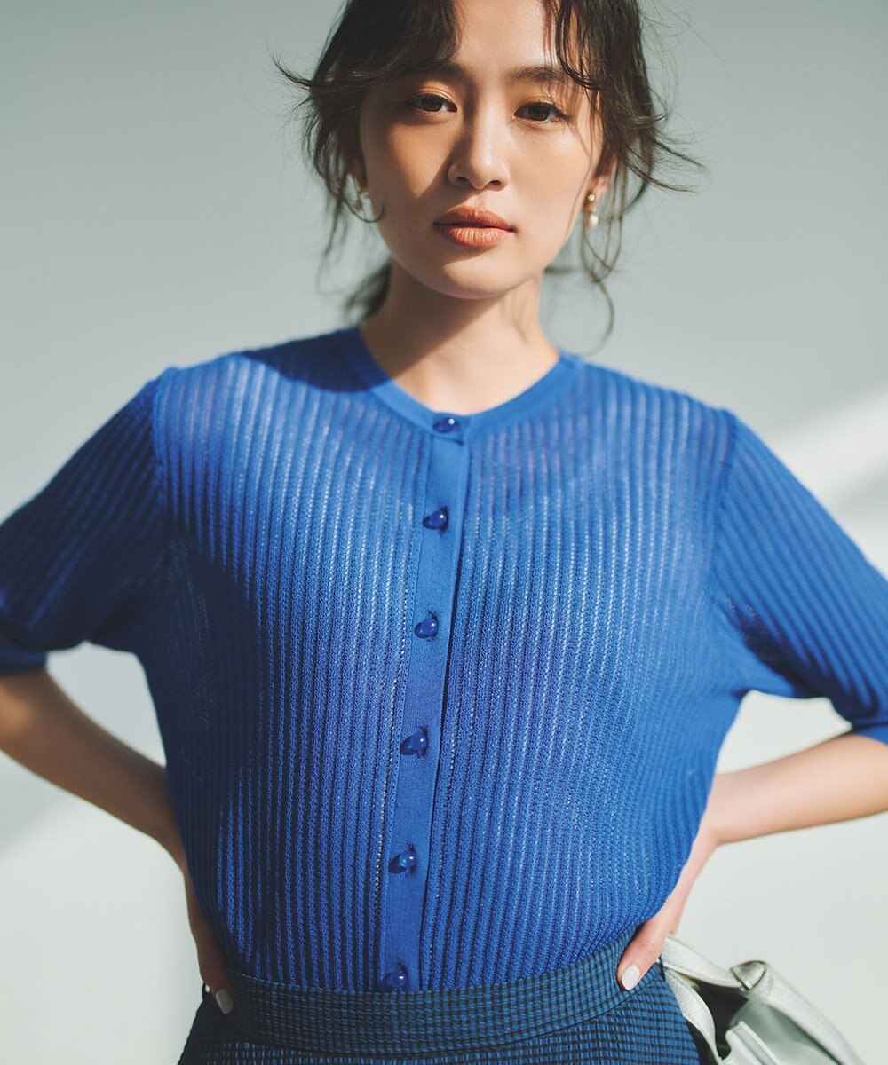 組曲 L 【先行予約・前後着用可】レーシーニット カーディガン 