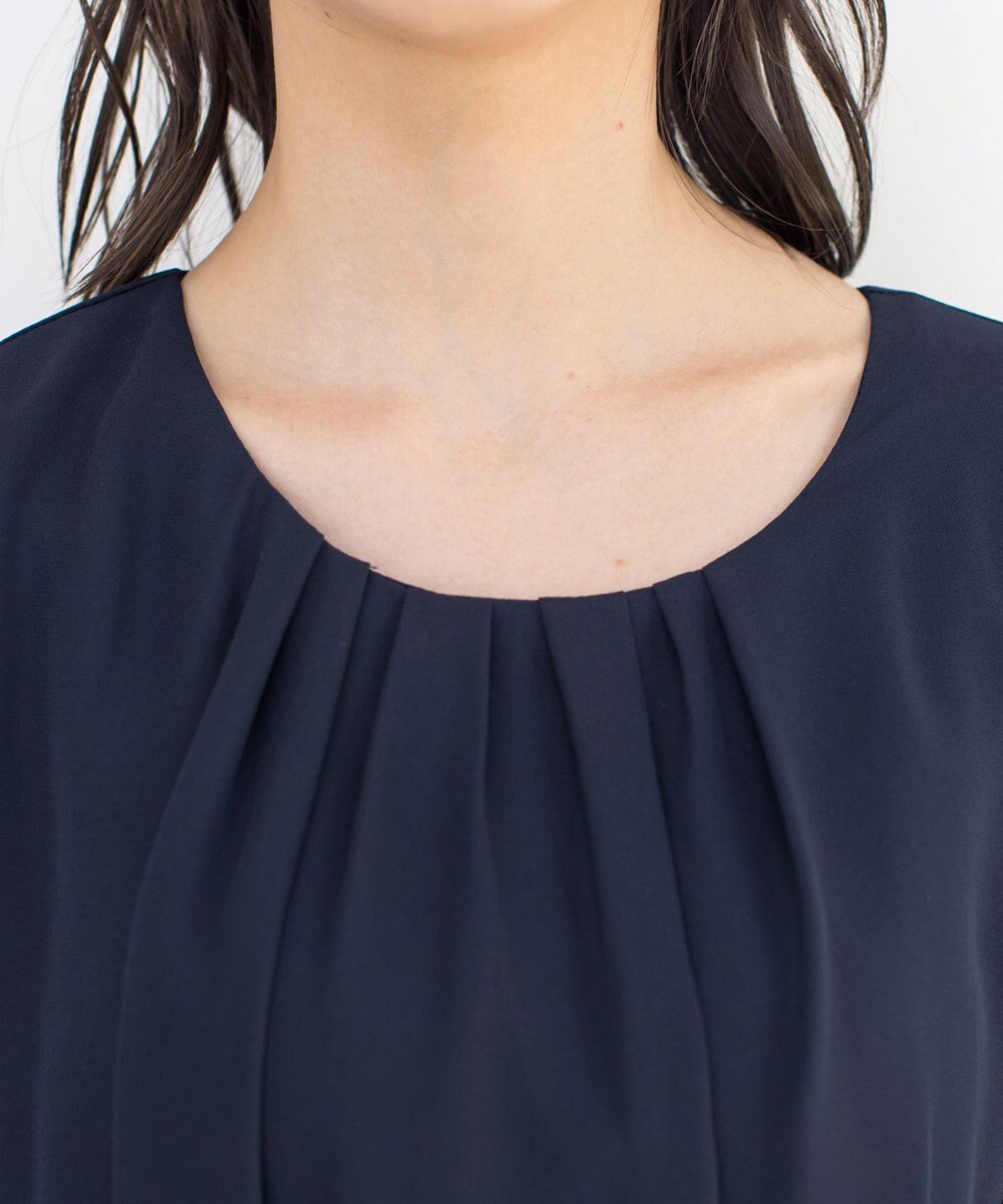 Tiaclasse 【洗える】ブラウスドッキングツイードワンピース 