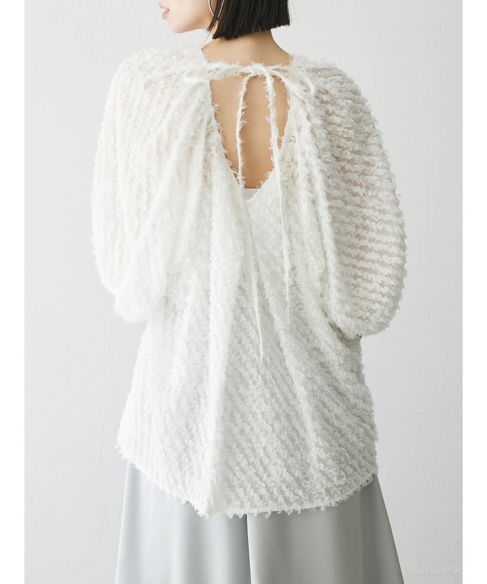 Green Parks AnriettMusee カットジャガードタックブラウス 