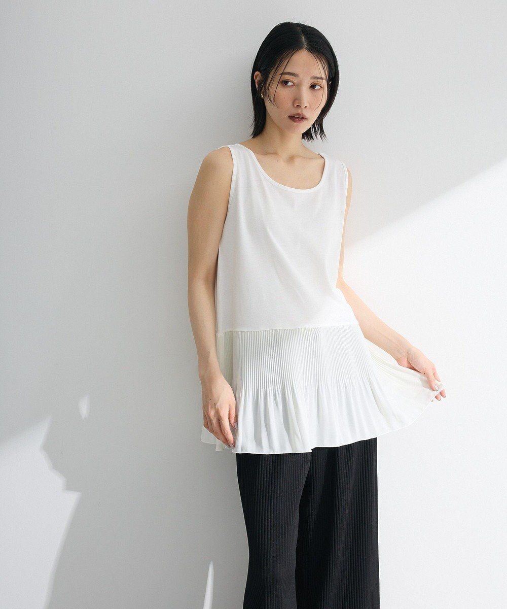 Green Parks 裾プリーツタンクトップ 