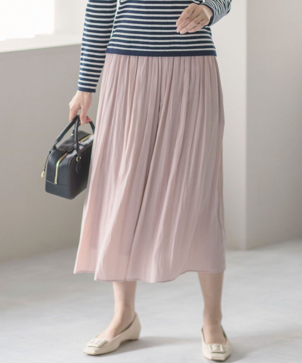 組曲 L 【WEB限定カラーあり】ギャザーライトデシン パンツ 