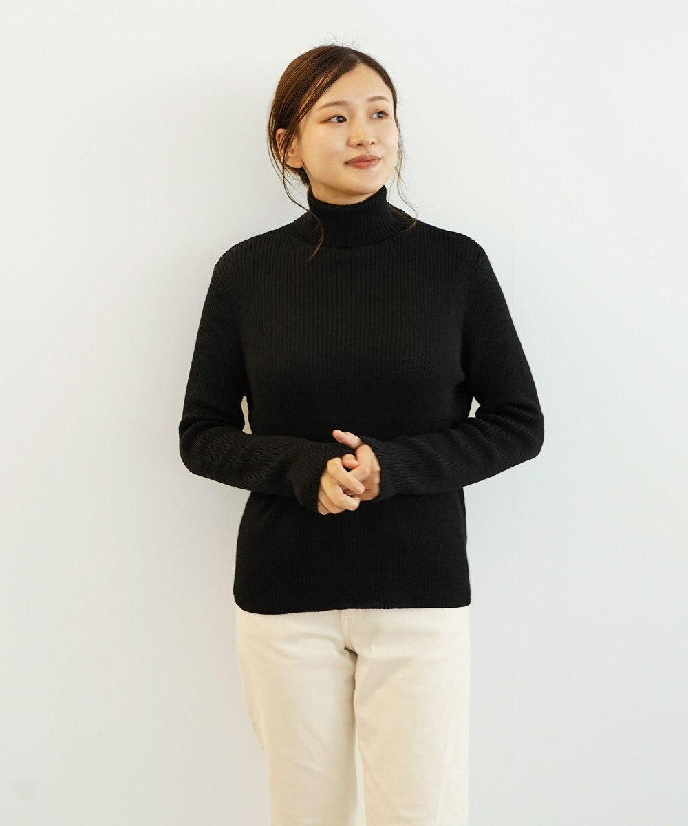 TOQUE 〈大草直子さんアドバイザー〉ベビーアルパカ×シルク ハイネックニット 