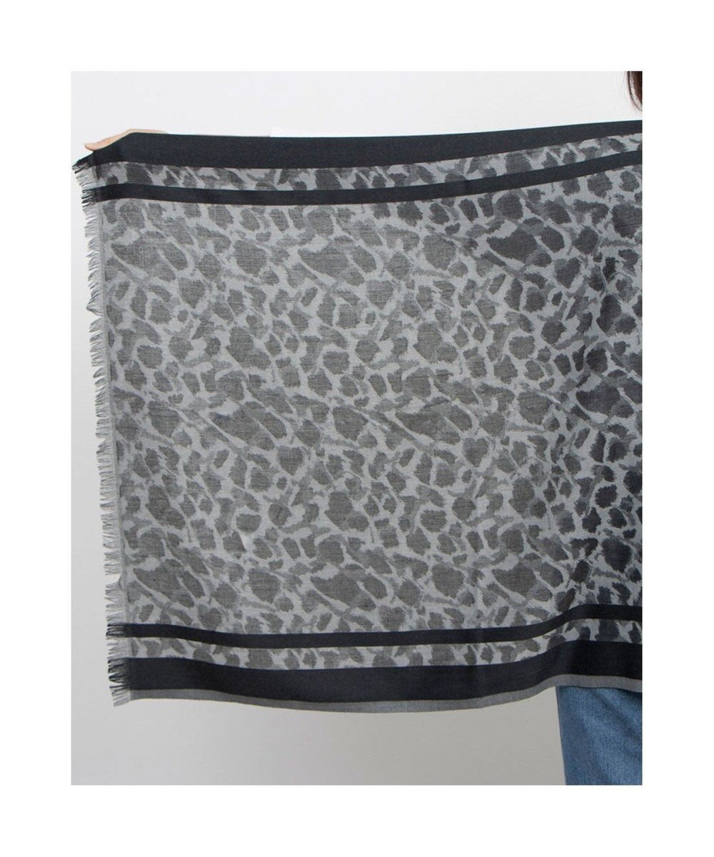 UNBILLION カシュネ cache nez / ライン入アニマル柄ジャカードストール 