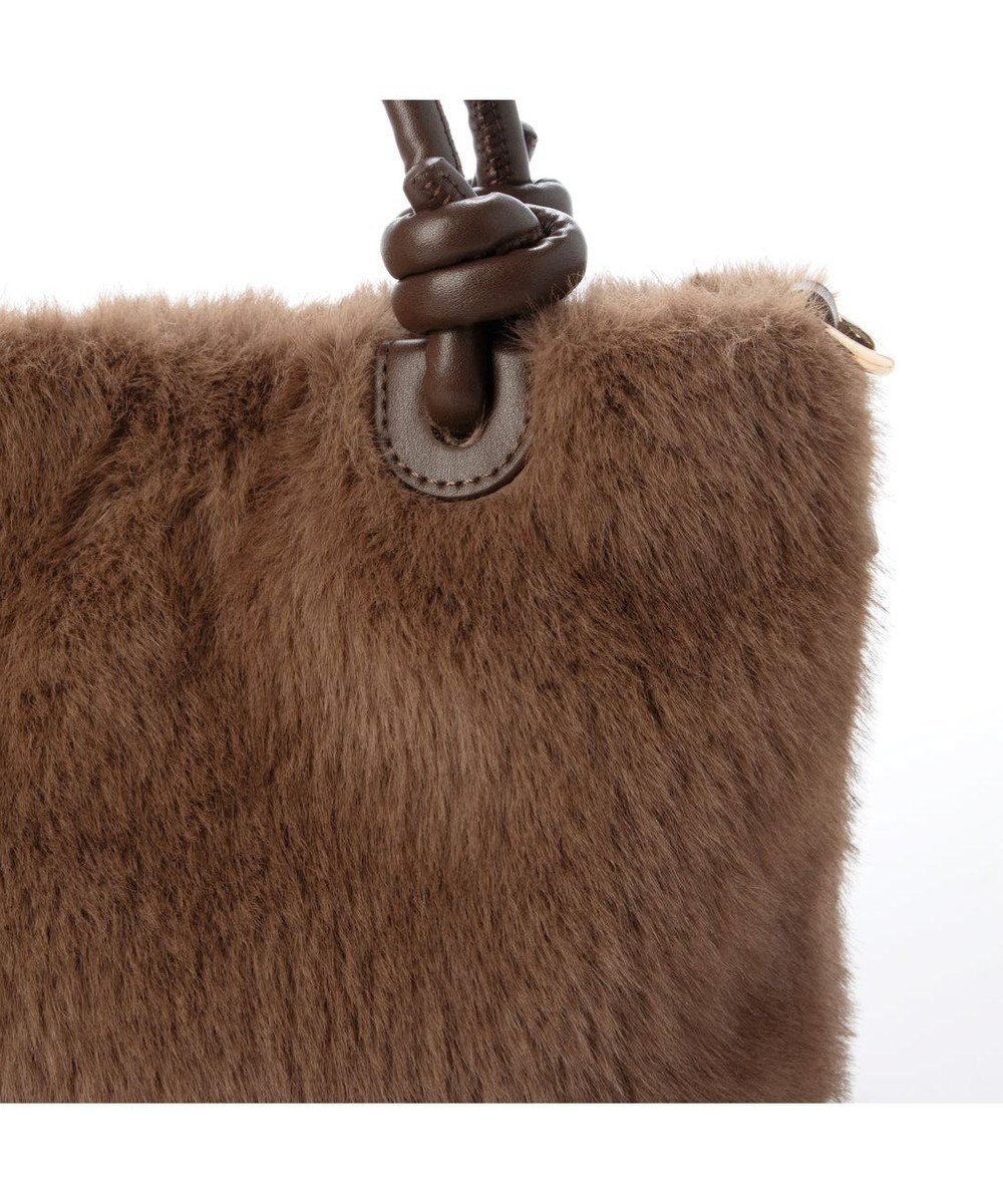 UNBILLION カシュカシュ cachecache / ミンク風フェイクファーノットハンドルバッグ 