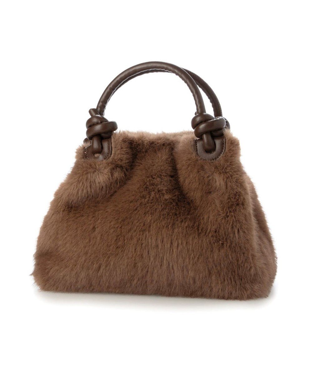 UNBILLION カシュカシュ cachecache / ミンク風フェイクファーノットハンドルバッグ 